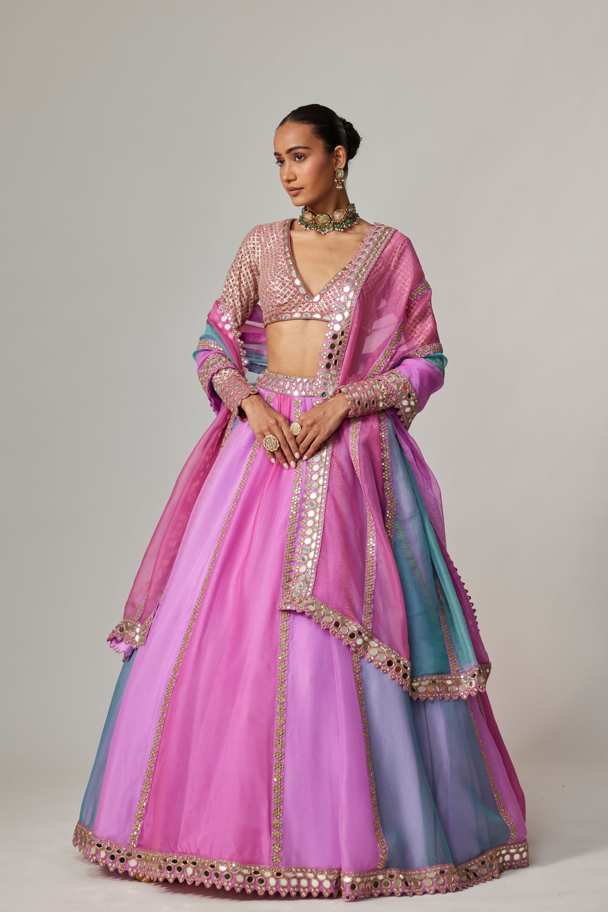 Blush Multicolor Lehenga Set