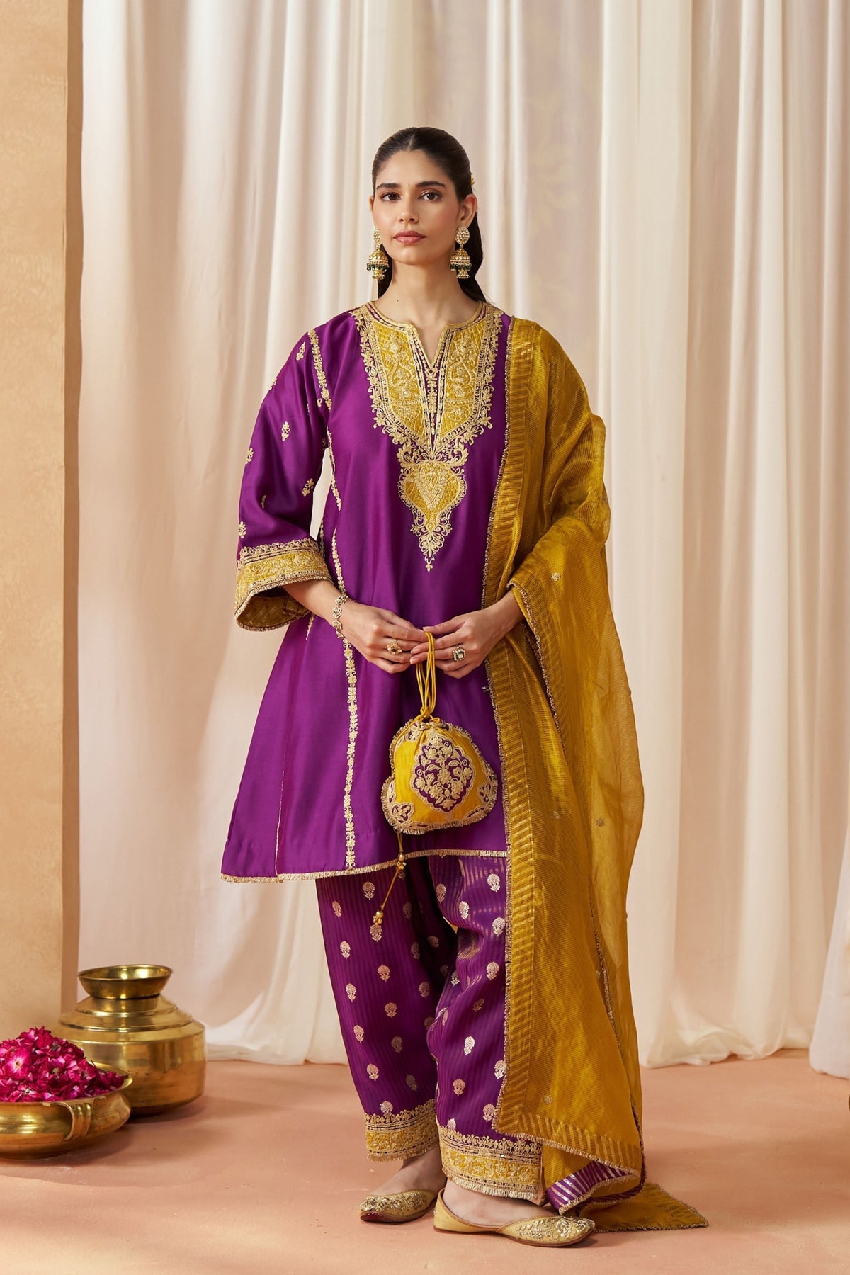 Mahgul Deep Purple Kalidaar Chauga Set