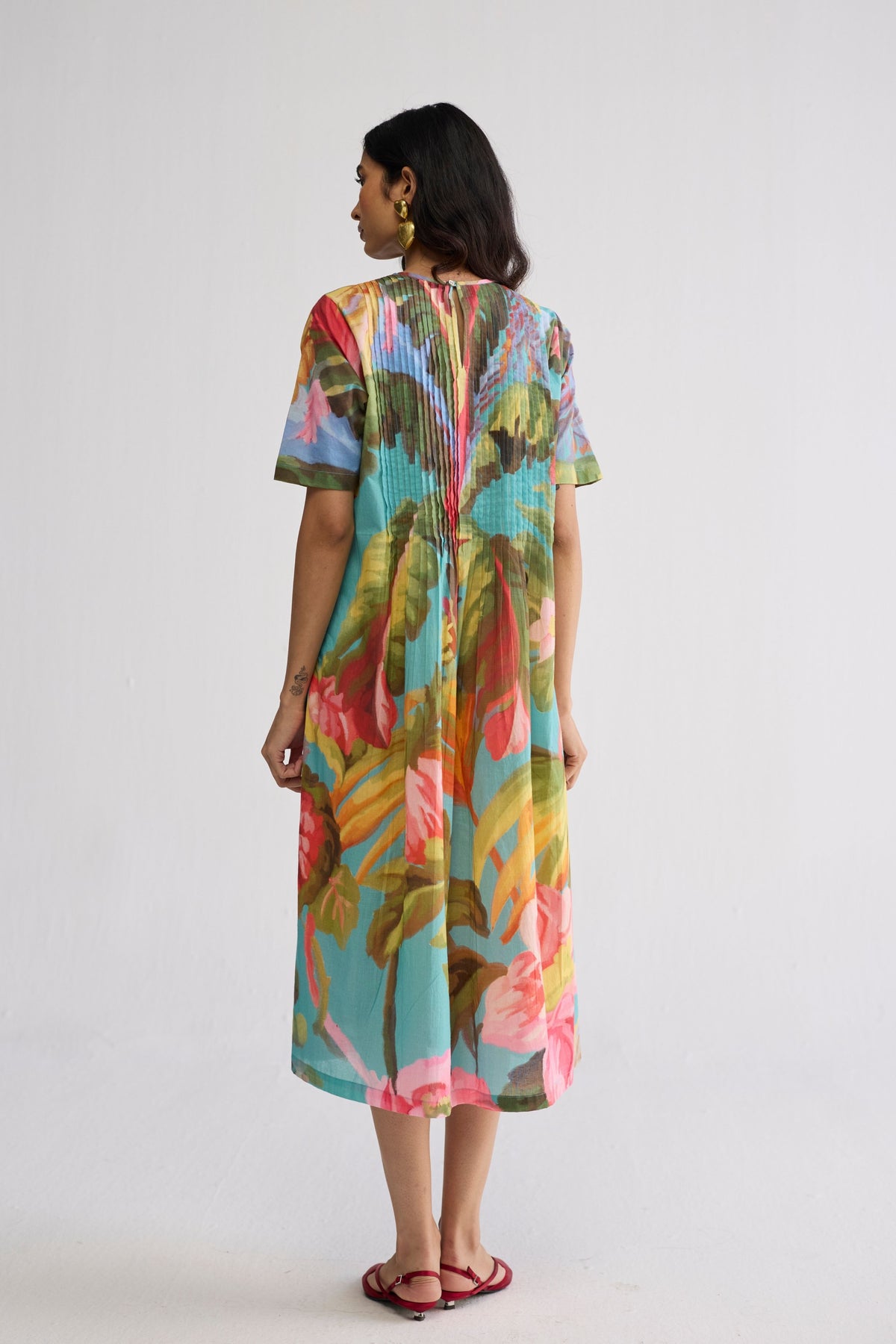 Campari Pintucks Dress