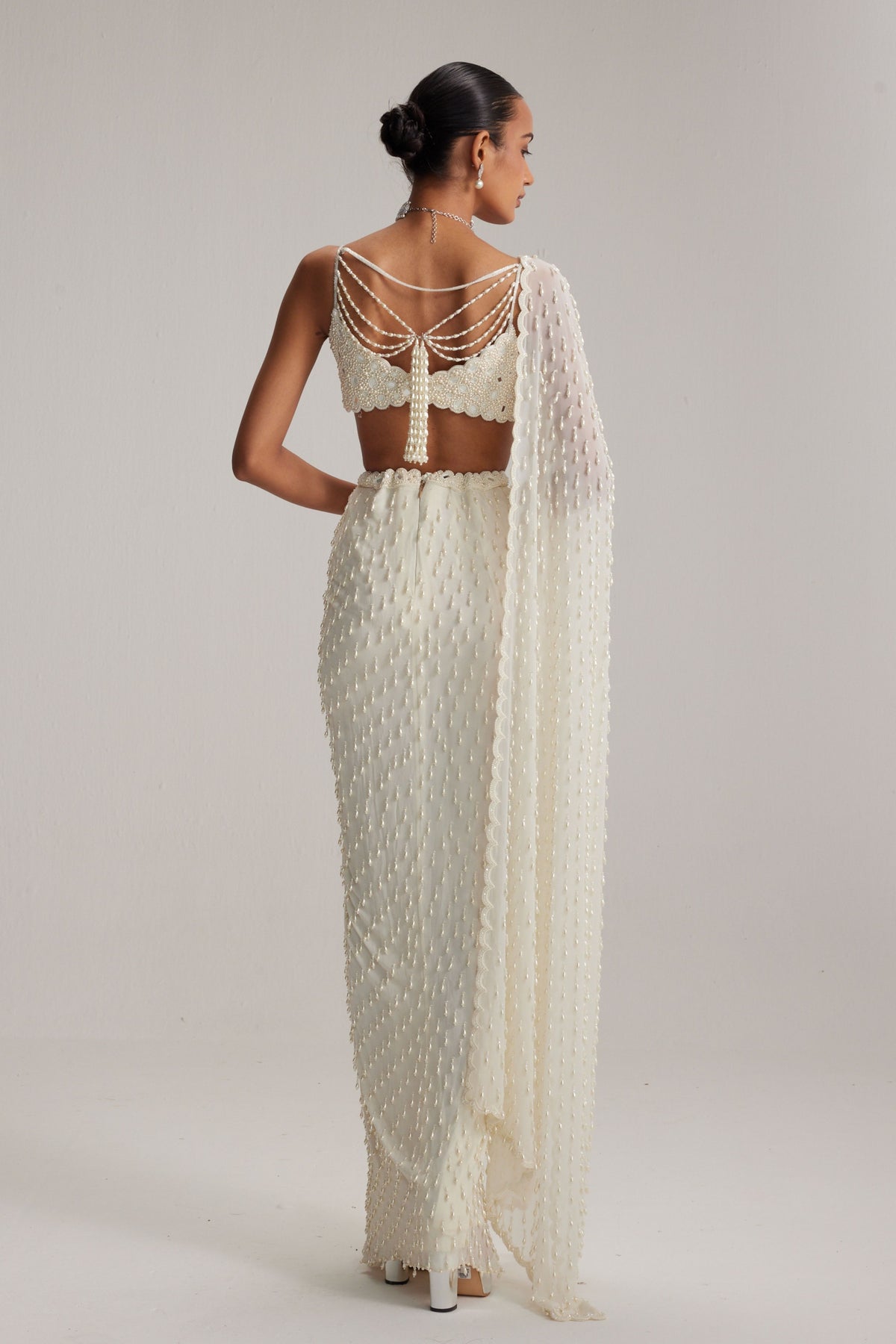 Dense Drop Draped Skirt Set