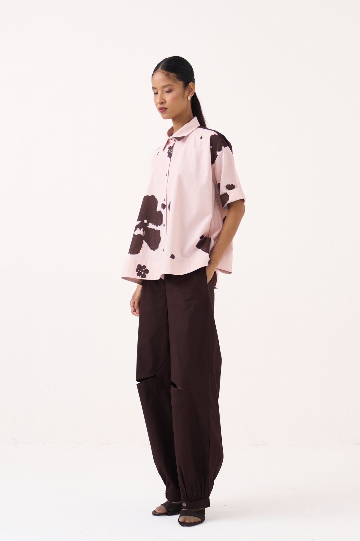 Floral Wide Hem Shirt