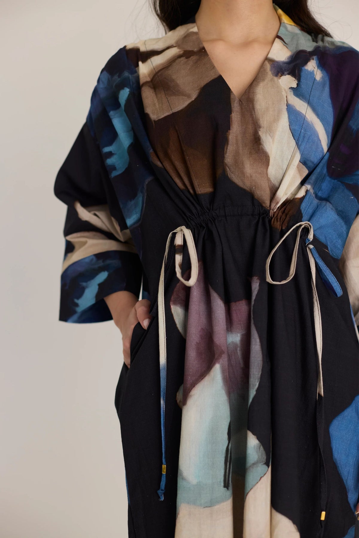 Rocco Drawstring Kaftan Dress