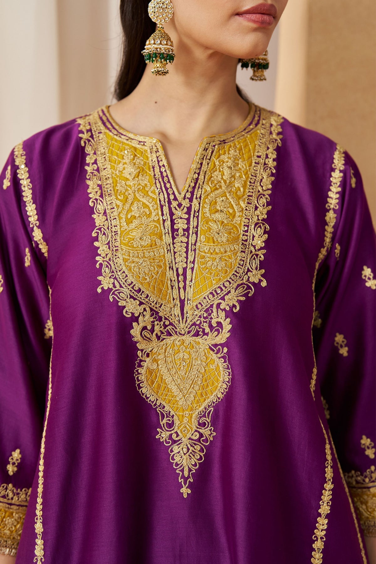Mahgul Deep Purple Kalidaar Chauga Set