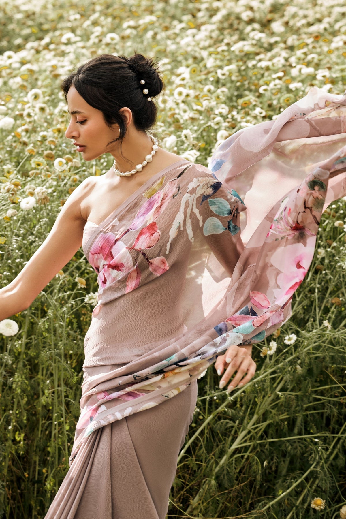 Julie Lavender Chiffon Saree