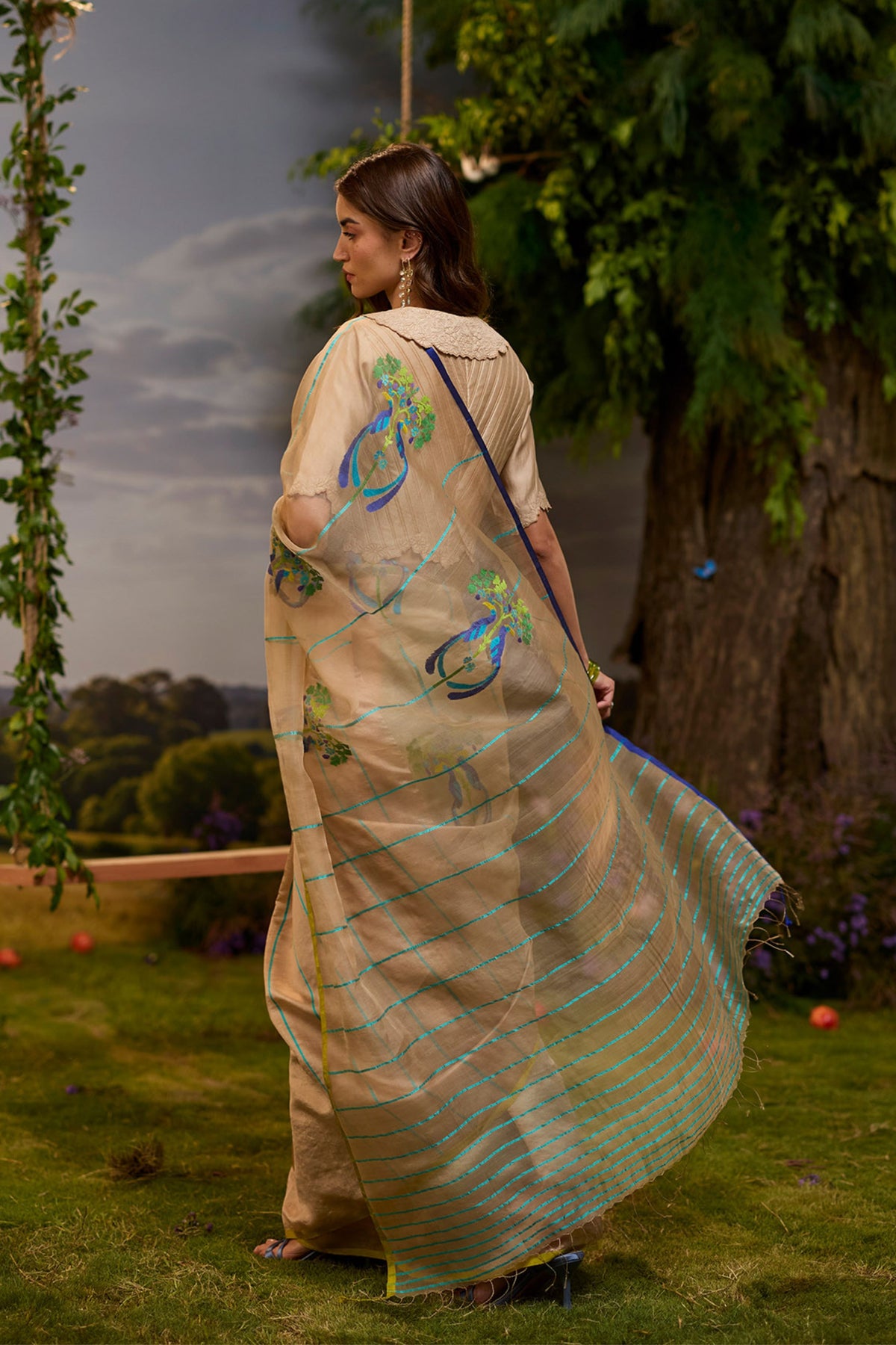 Birdsong Jamdani Saree