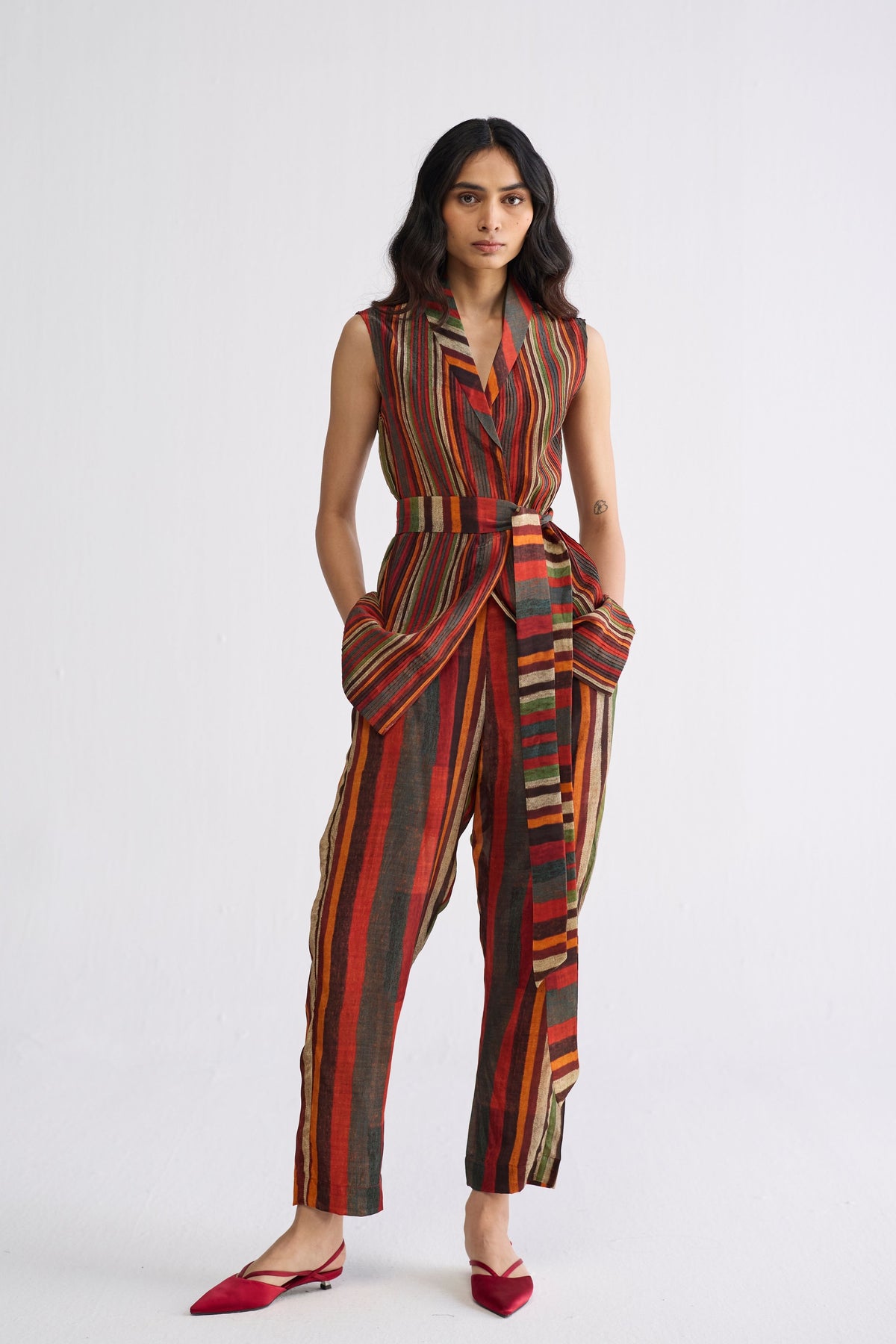 Jilian Pintucks Jacket Set