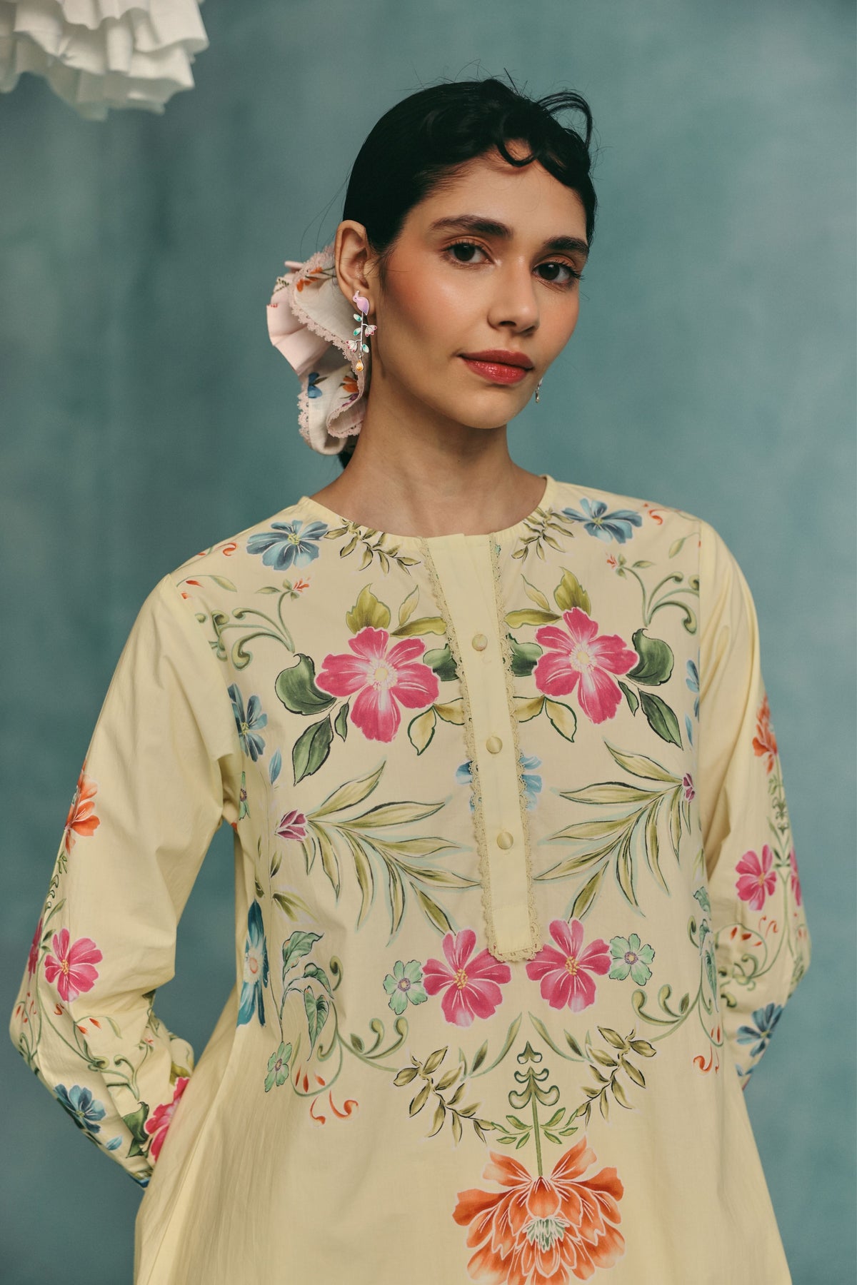 Rose Lemon Tunic Set