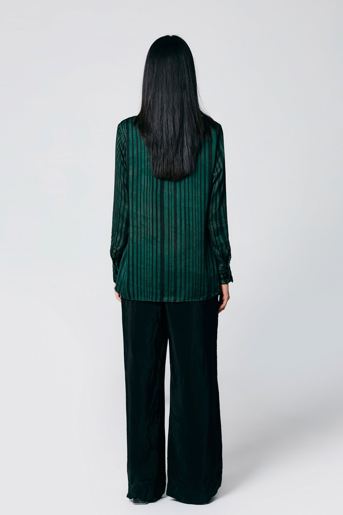 Green Diagonal Stripes Co-ord Set