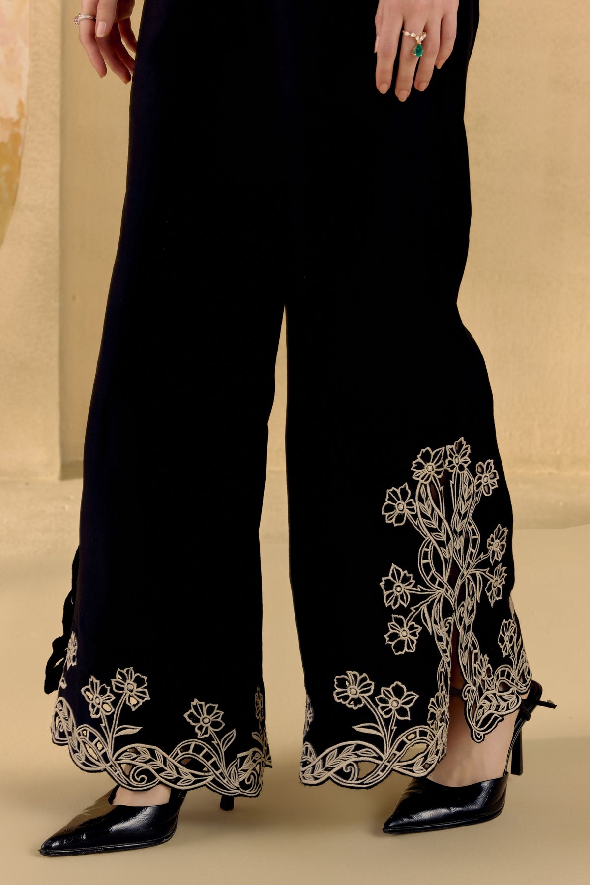Black Mosaic Beadwork Jacket