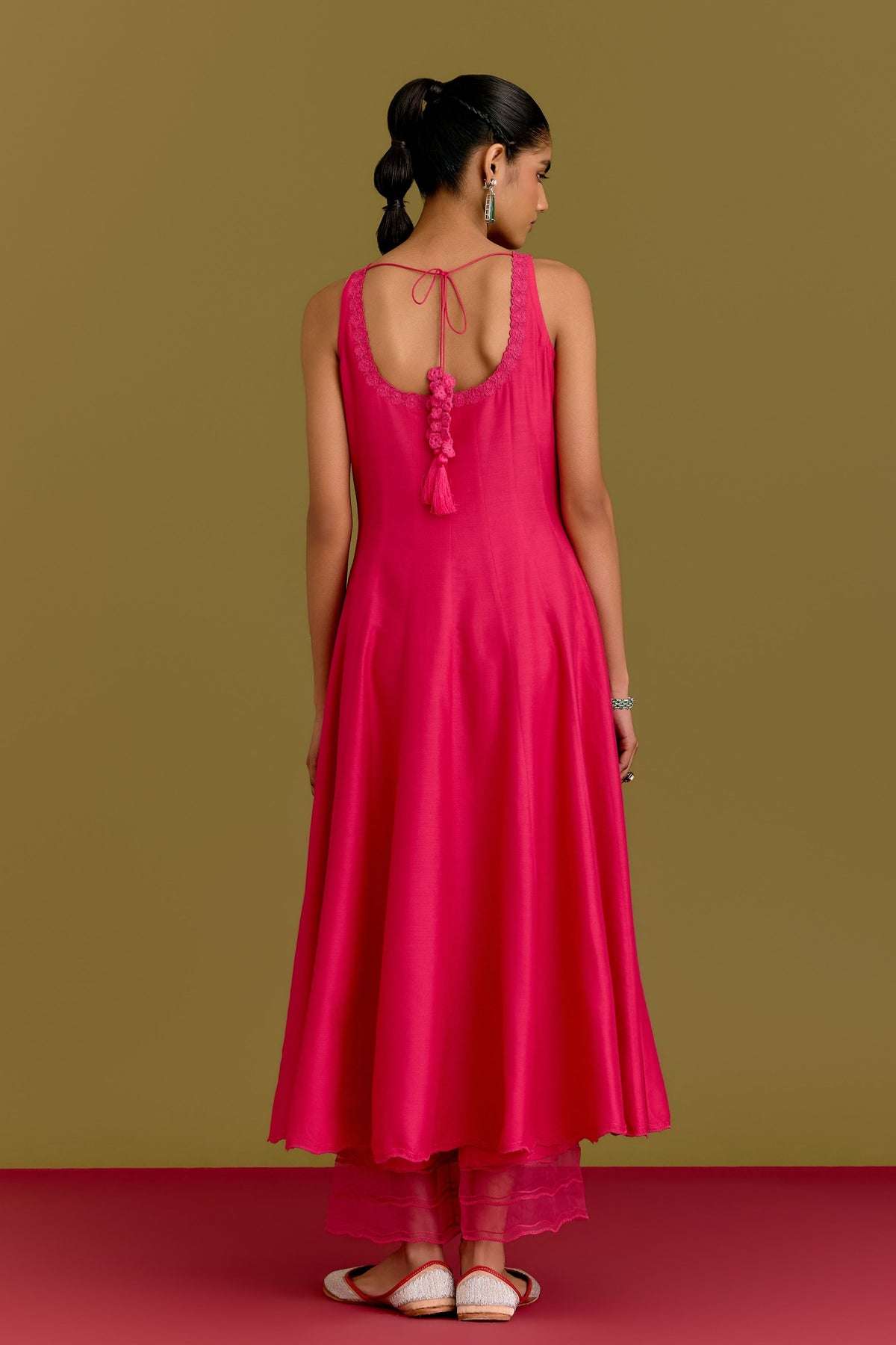 Fuchsia Anarkali Set