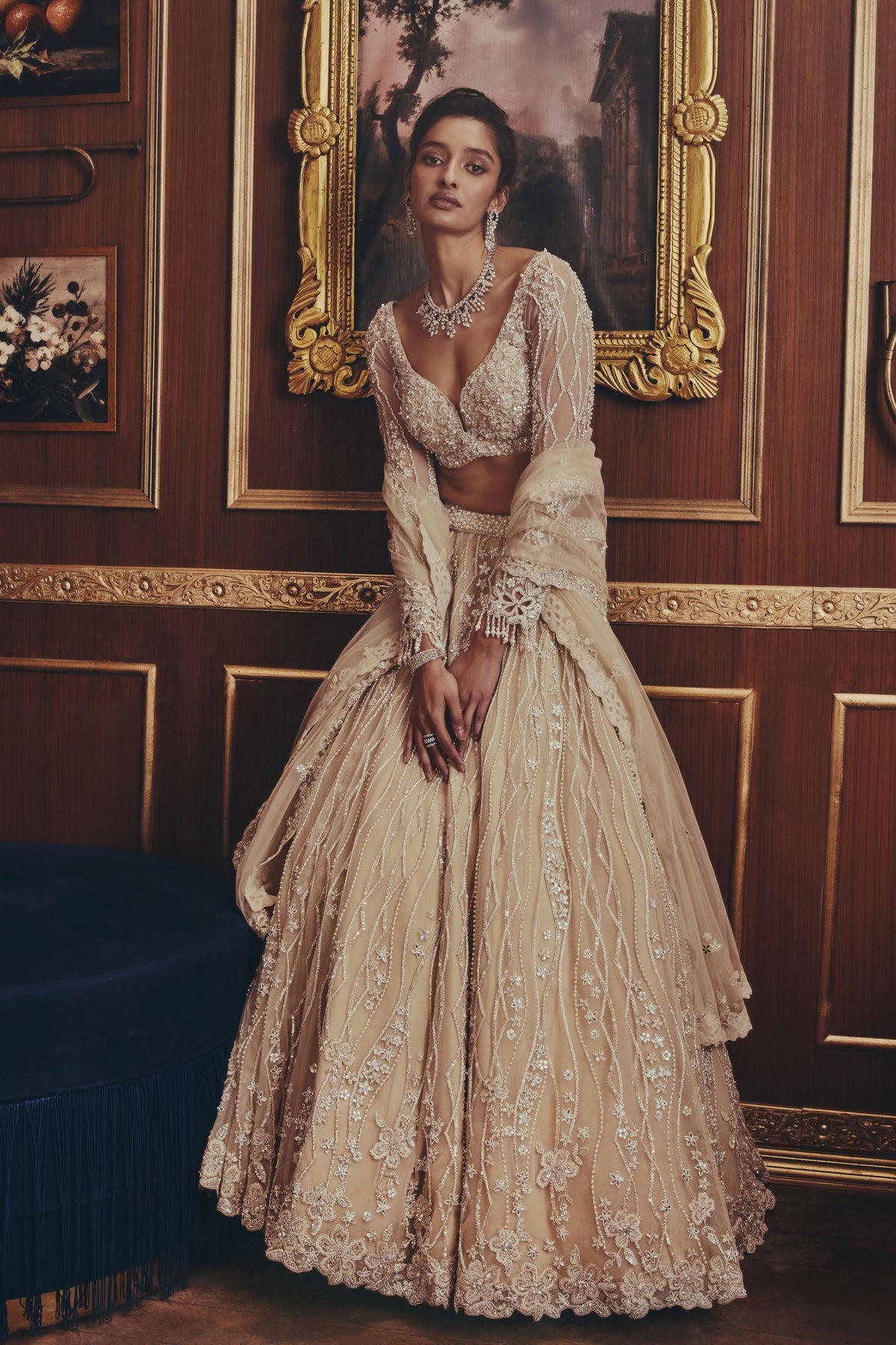 Josephine Ivory Lehenga Set