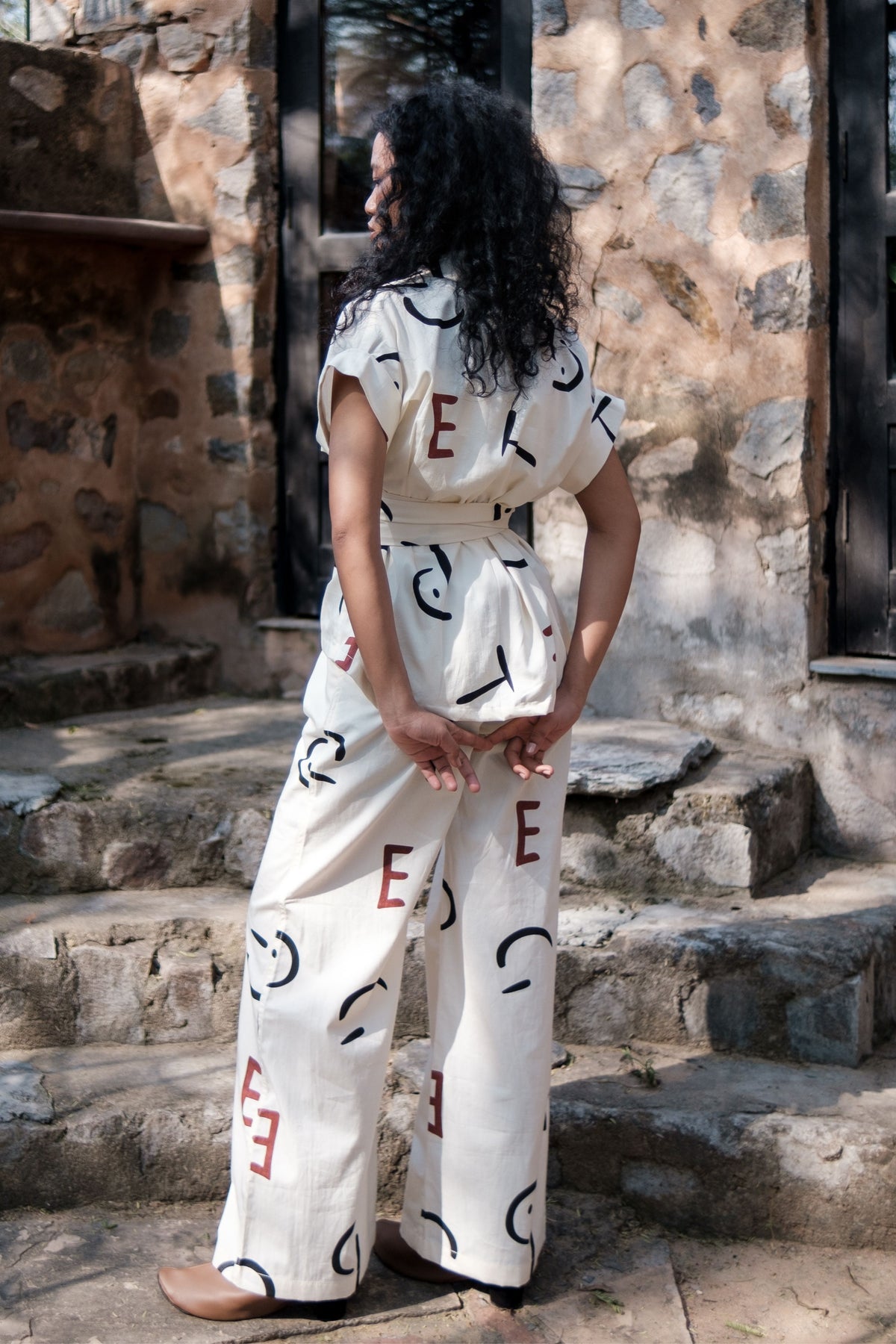 Ecru Line Friday Flared Pants