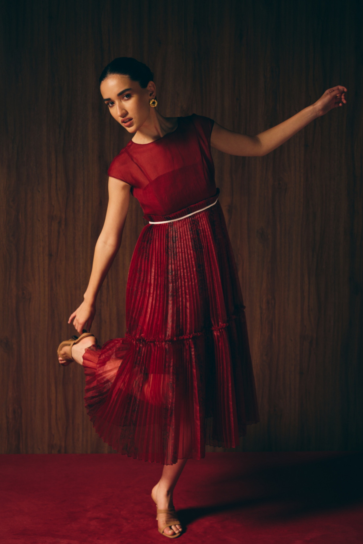 Carmine Red Dress