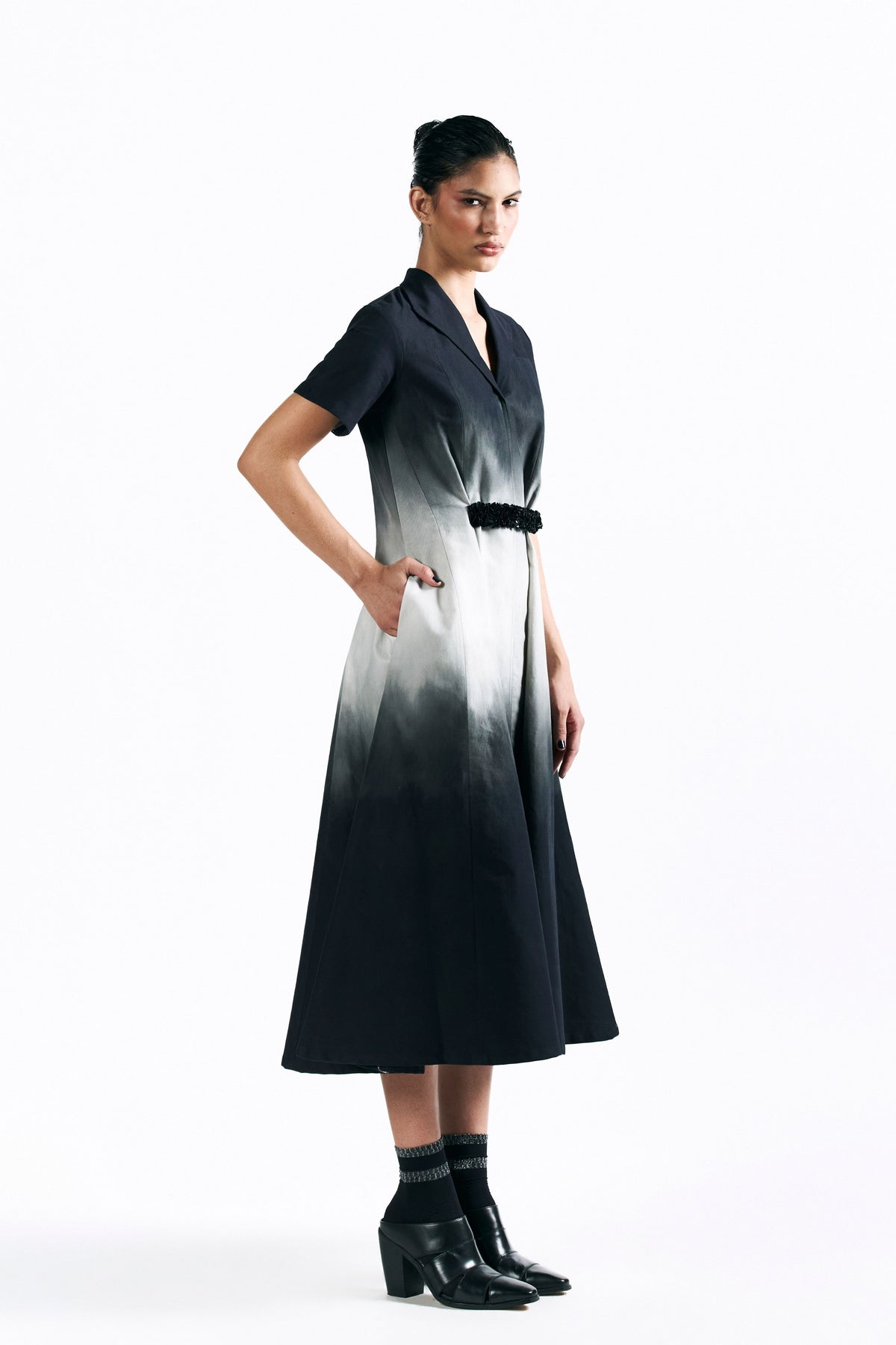 Midnight Belted Dress