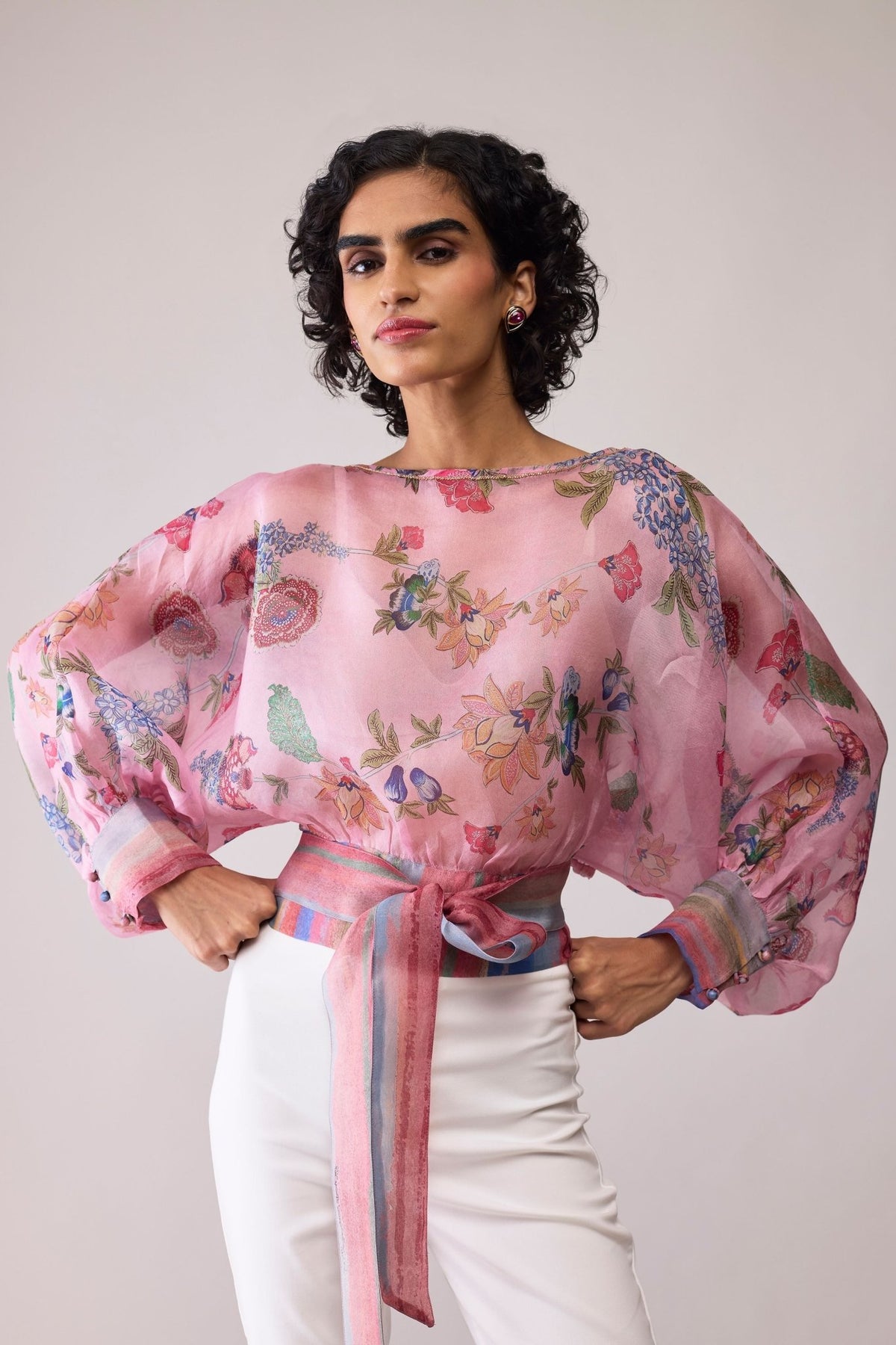 Maria Top Pink Print - Bunka - Elahe