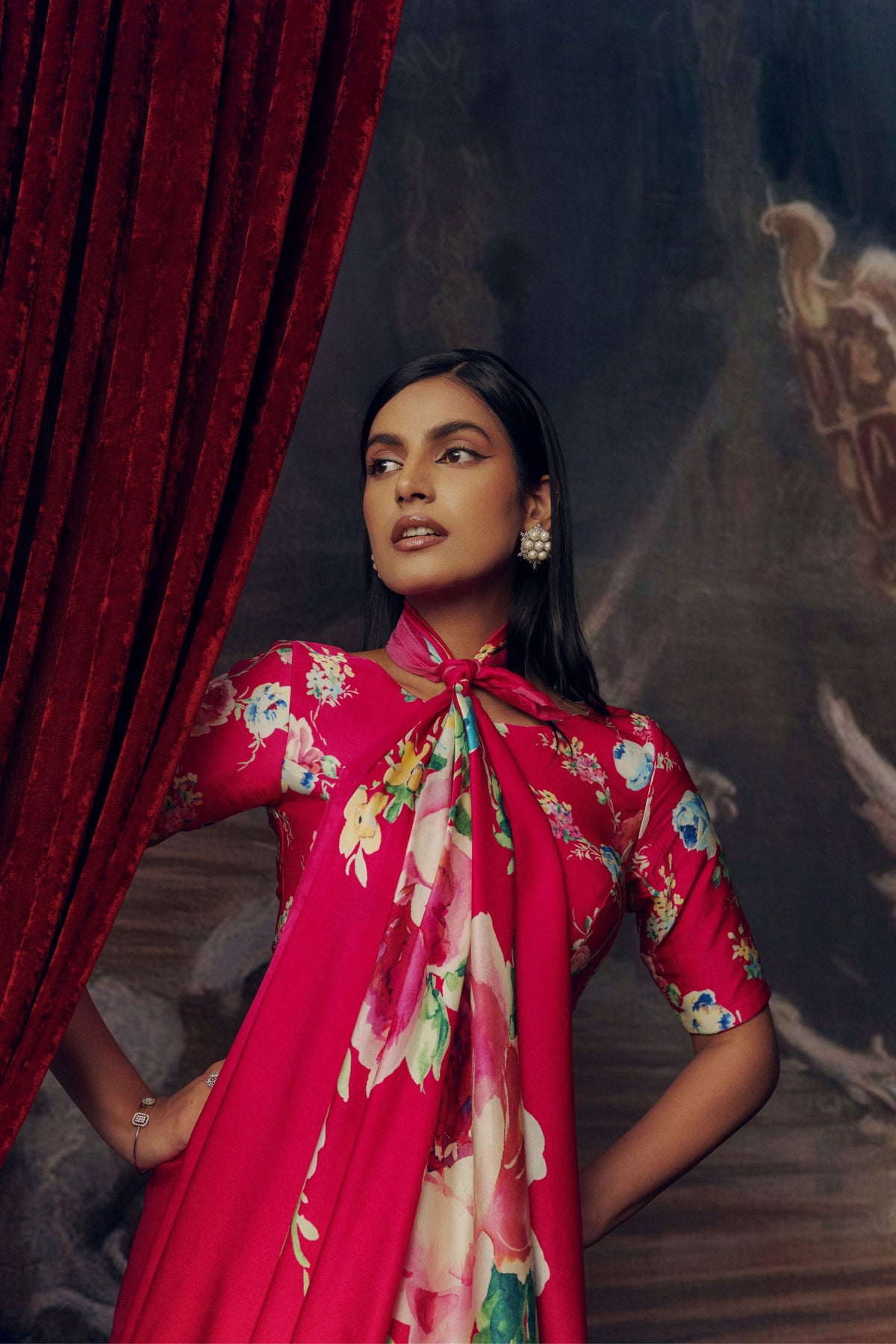 Shyla Saree in Magenta Pink