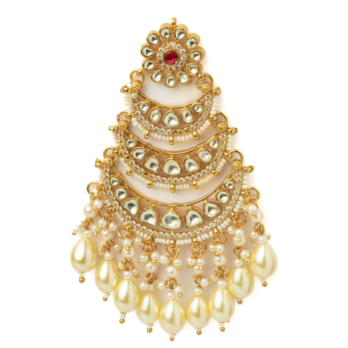 Gold Plated Womens Kundan Earrings