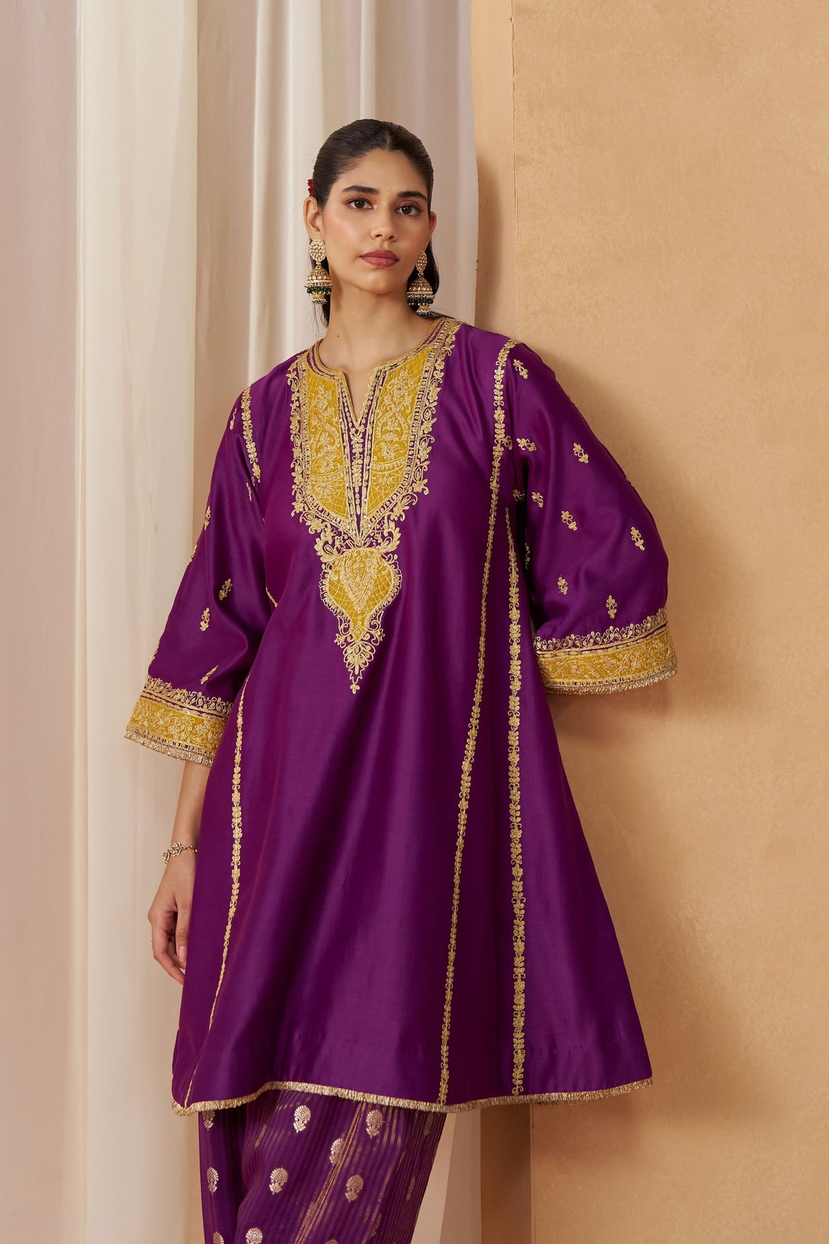 Mahgul Deep Purple Kalidaar Chauga Set