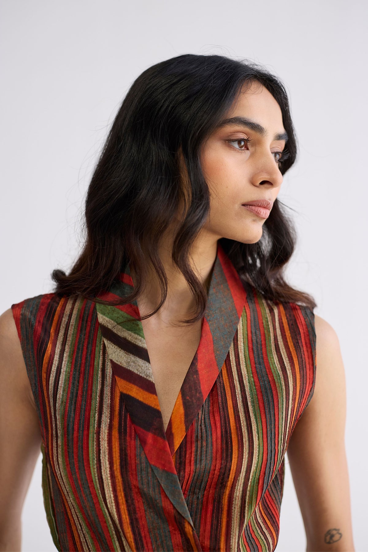 Jilian Pintucks Jacket Set