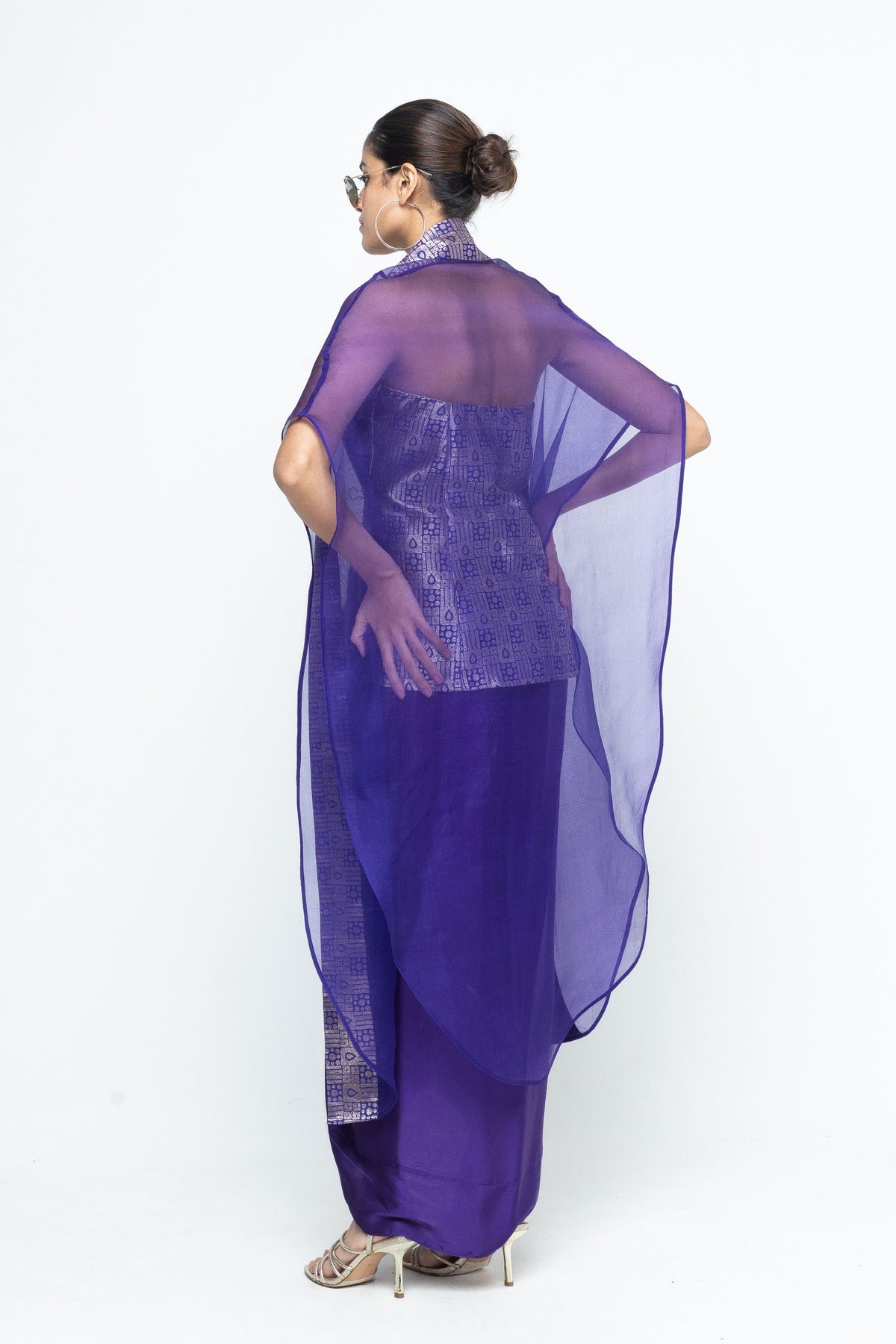 Dela Purple Cape Set