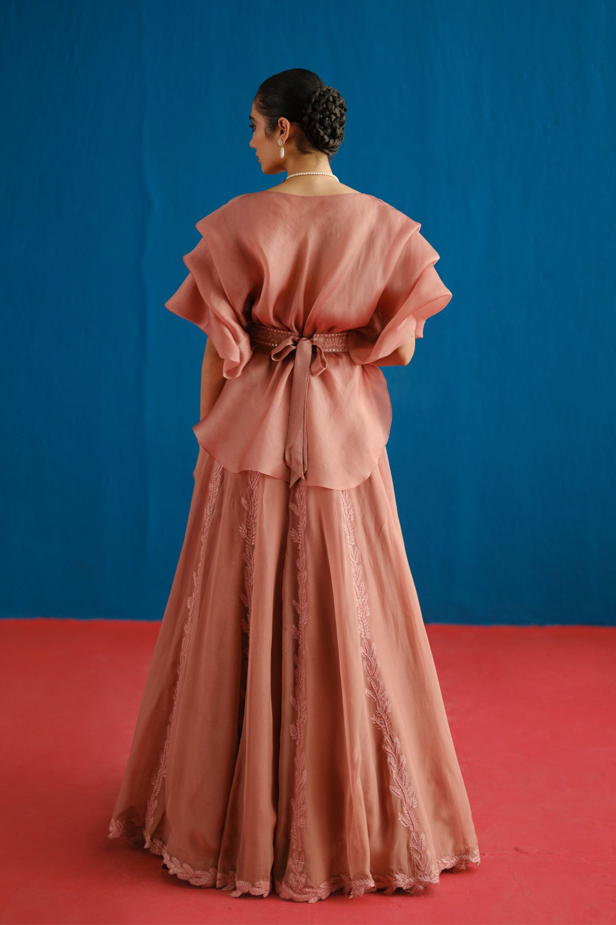 Rust Pink Alana Skirt Set