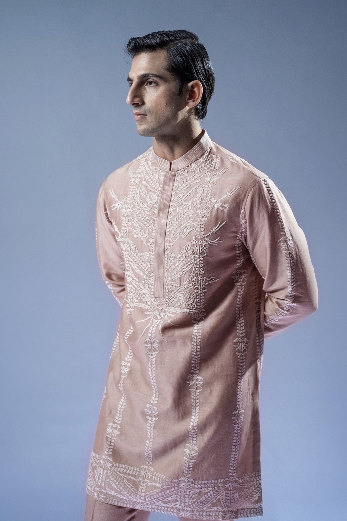 Linear Lattice Kurta Set
