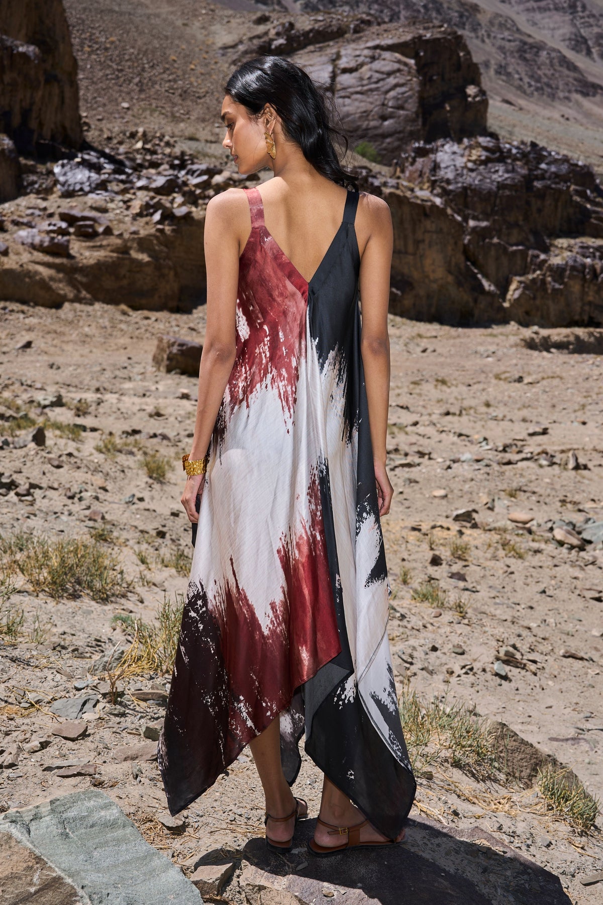 Brushstroke Flowing Dress