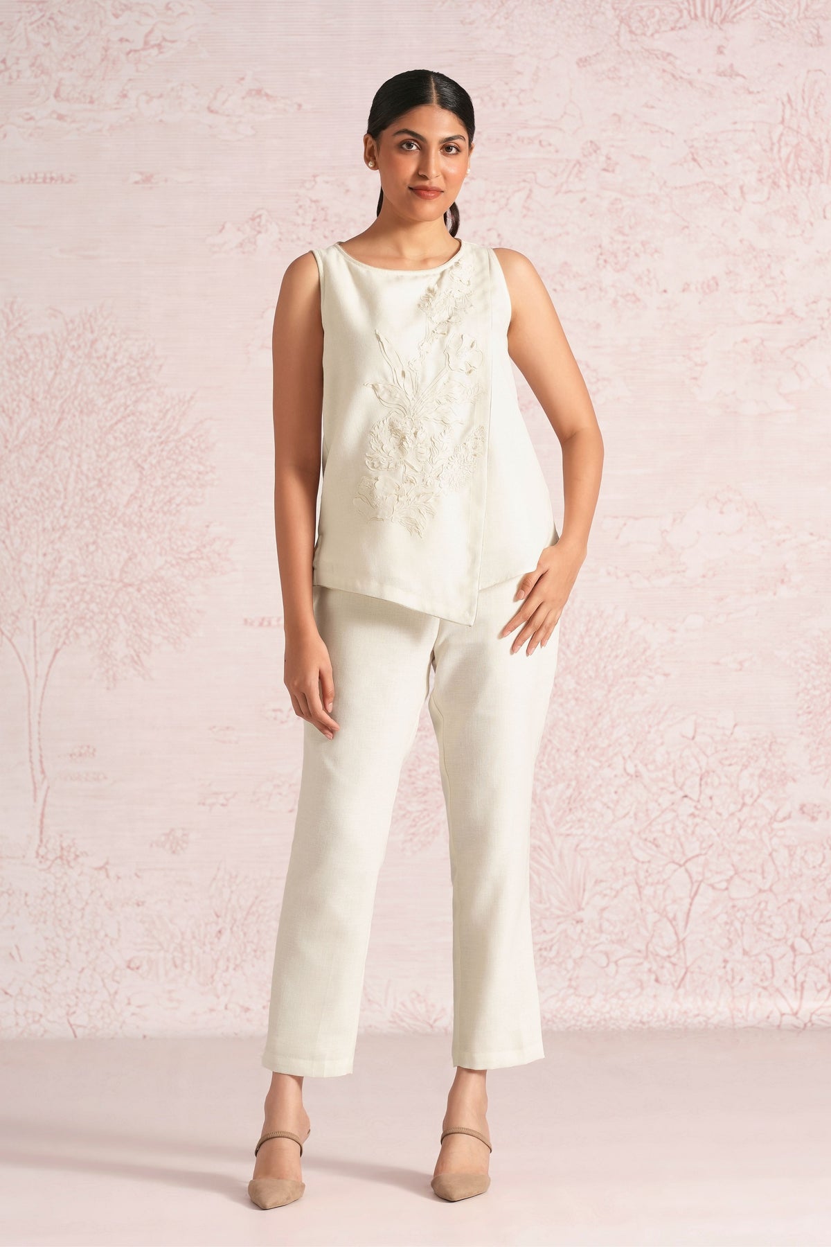 Angle Off White Top