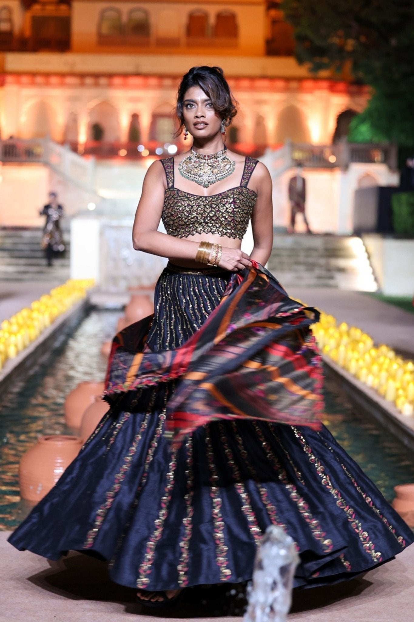 Amer Printed Lehenga Set - Punit Balana - Elahe