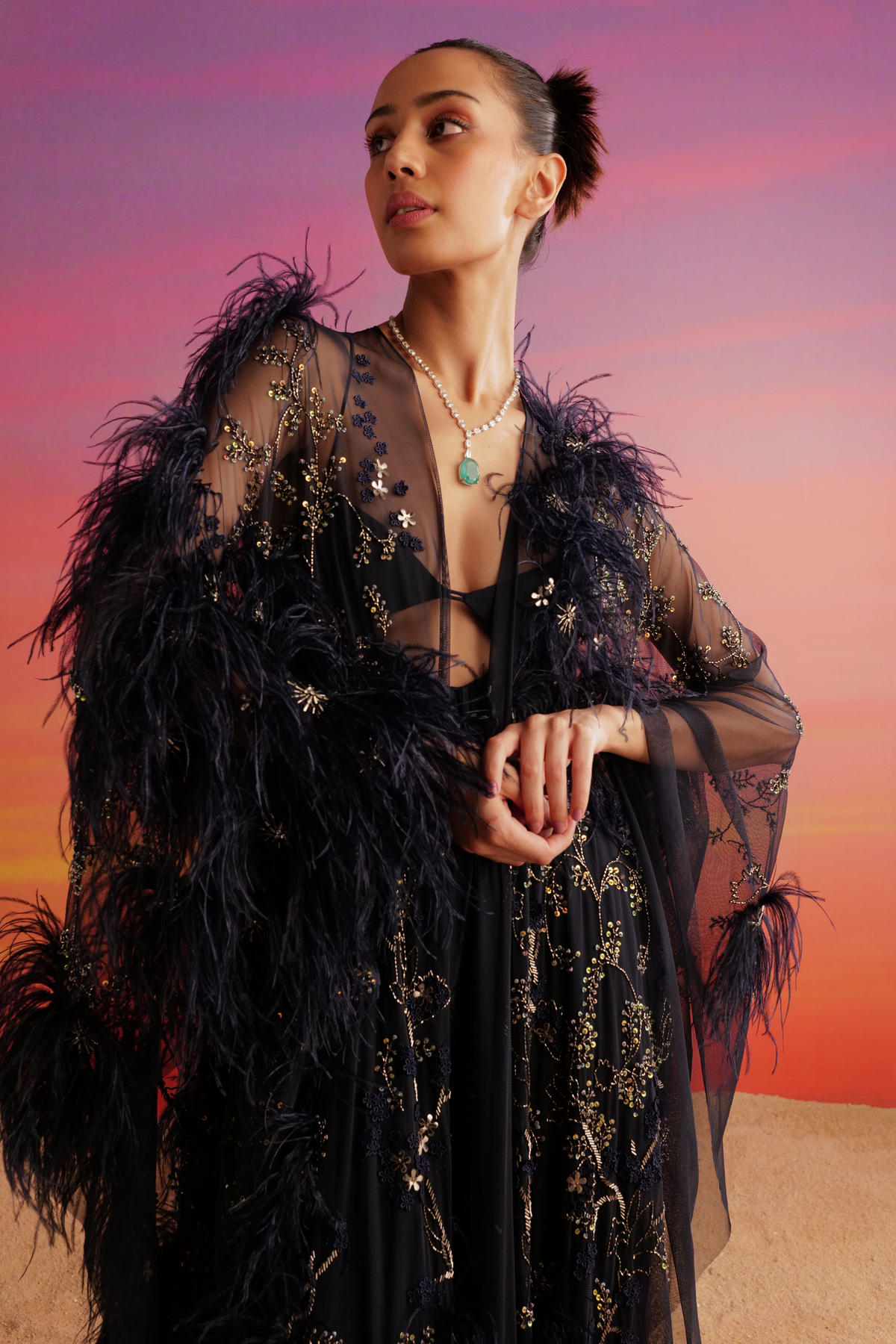 Beaut Dress With Cape