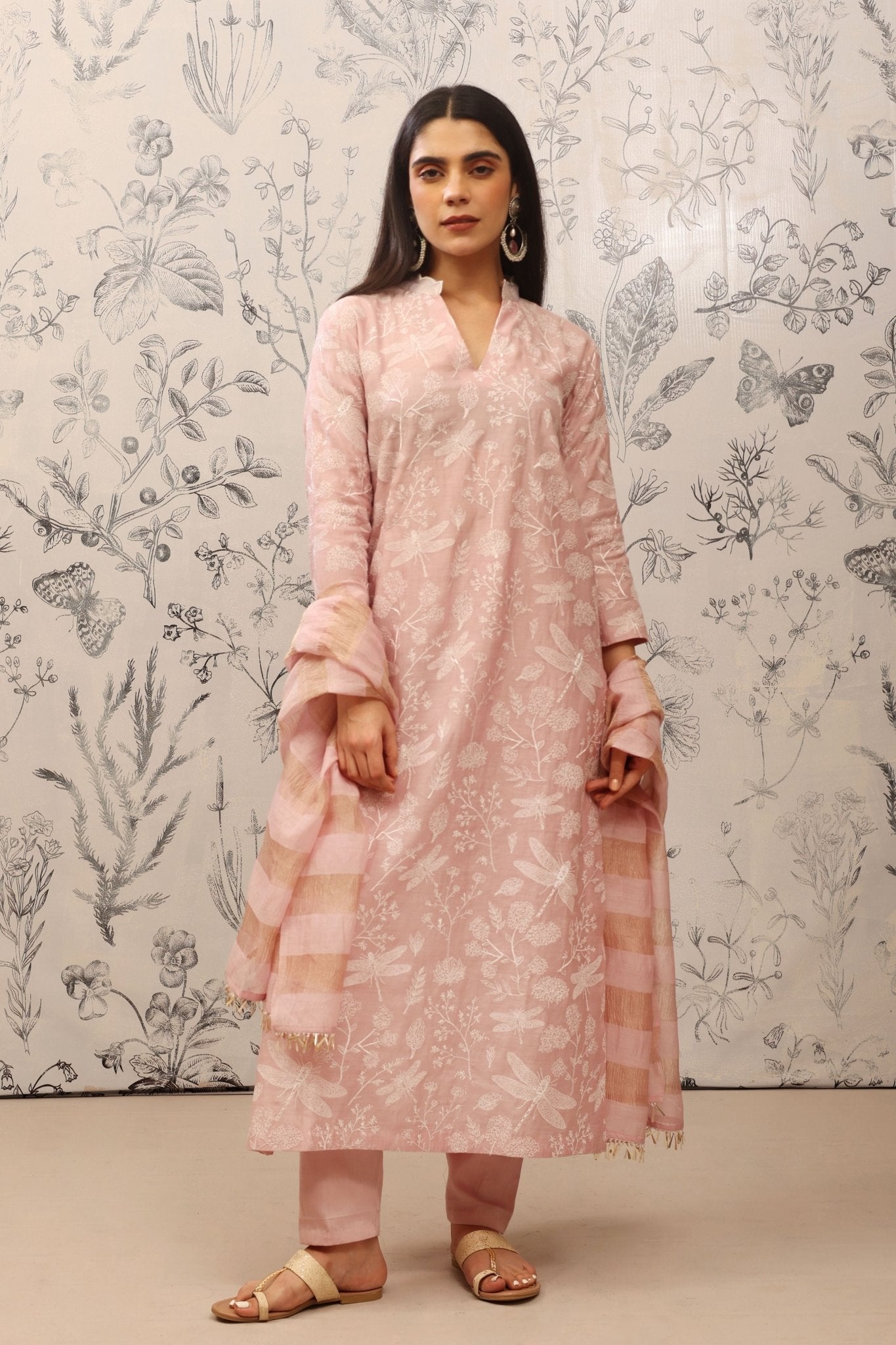 Gulma Pink Kurta Set - Taisha - Elahe