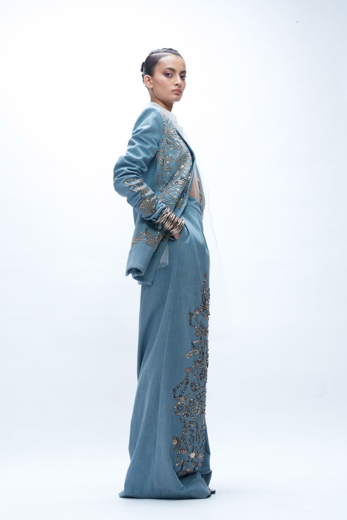 Denim Three-piece Set