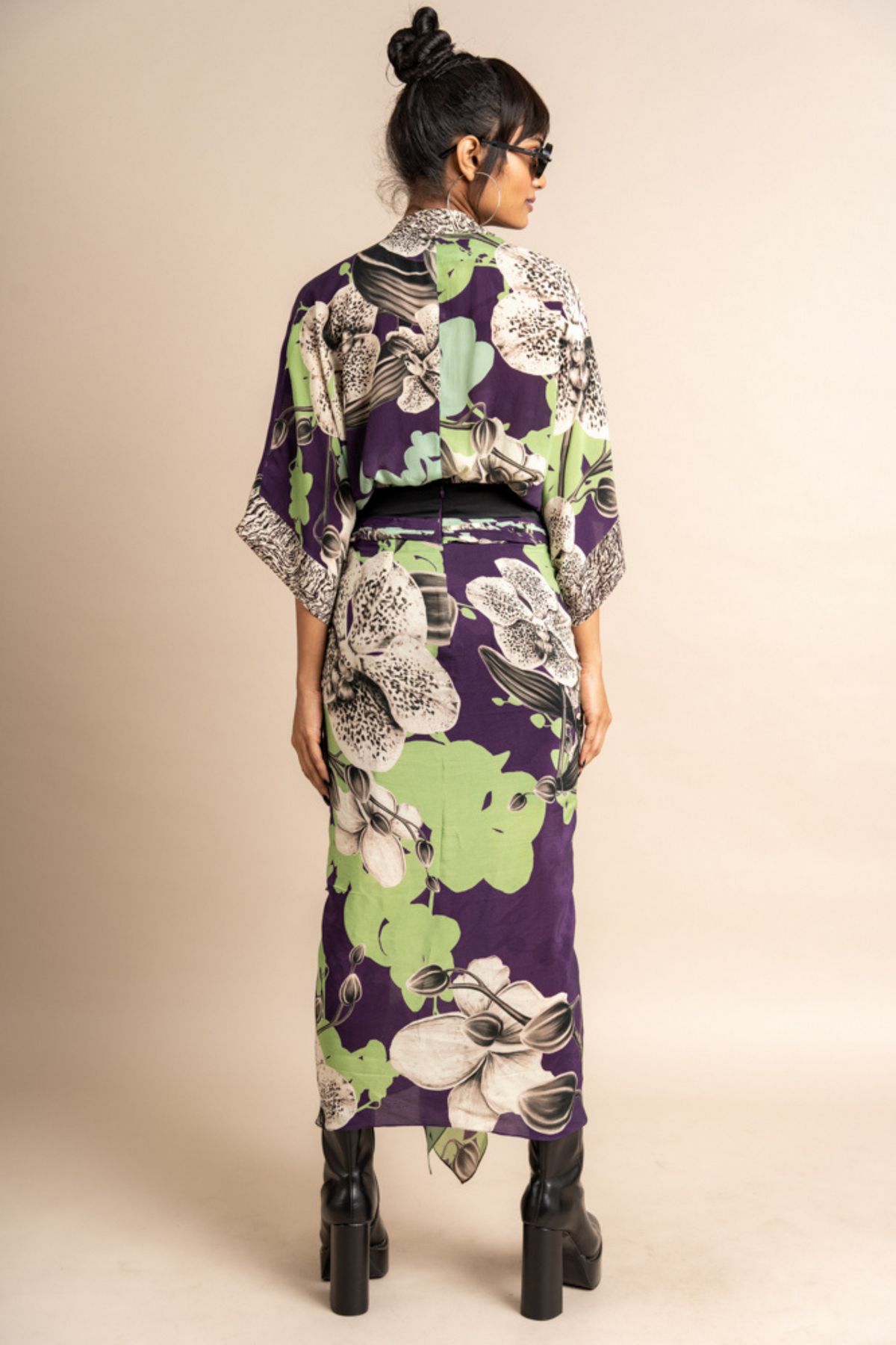 Aubergine  Top With Knotted Skirt