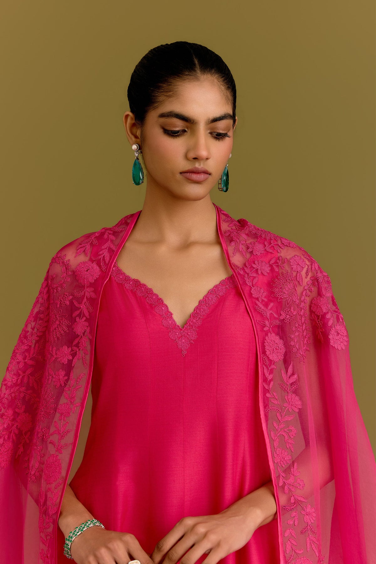 Fuchsia Anarkali Set