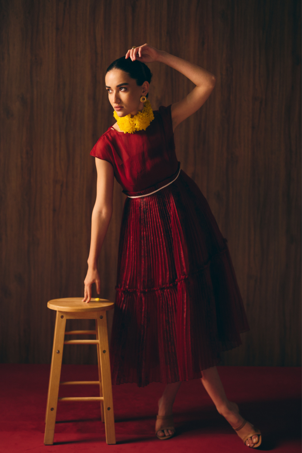 Carmine Red Dress