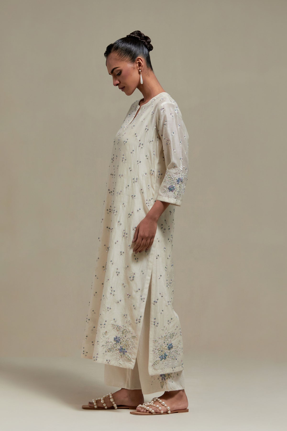 Blue Straight Kurta Set