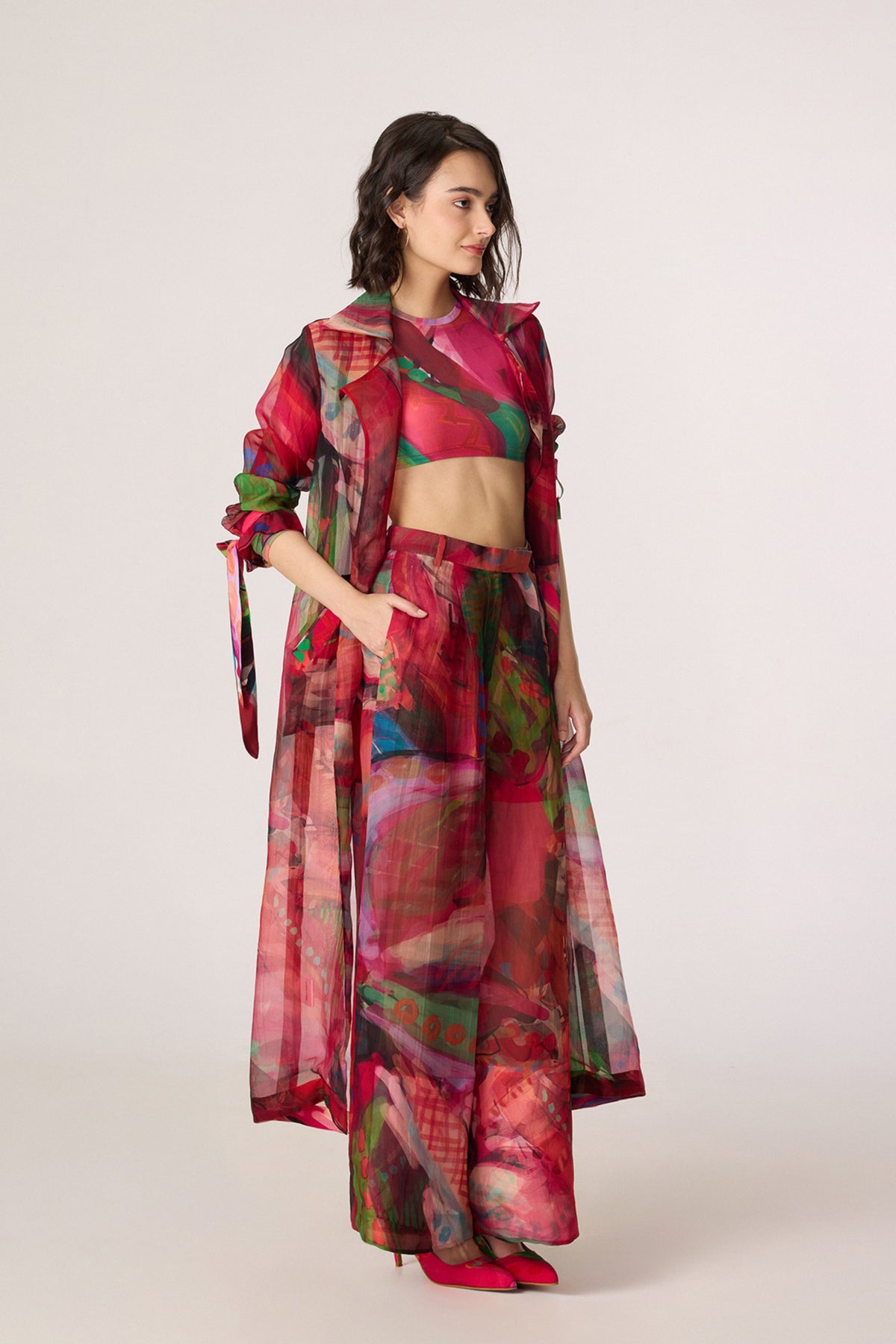 Pink Belen Trench Set