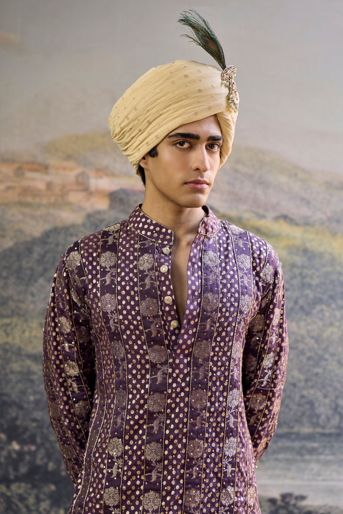 Baijanti Brocade Kurta Set