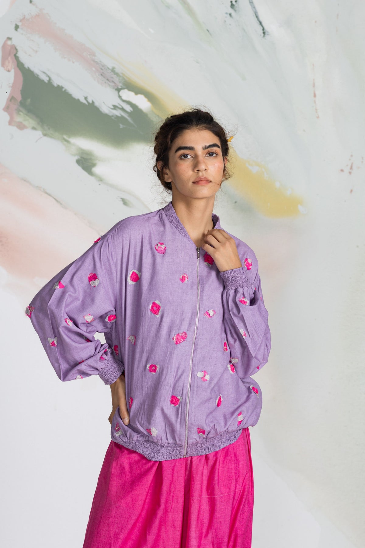 Petal Pop Bomber Jacket