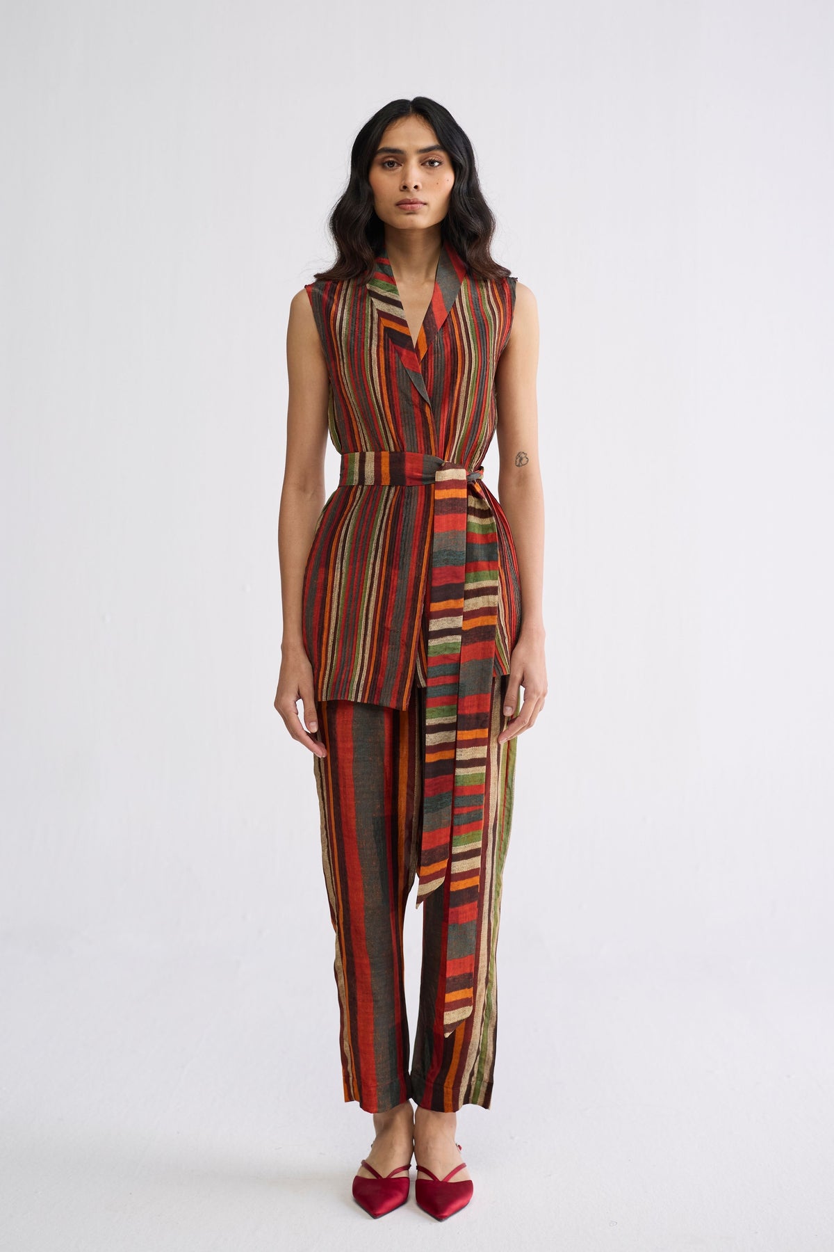 Jilian Pintucks Jacket Set