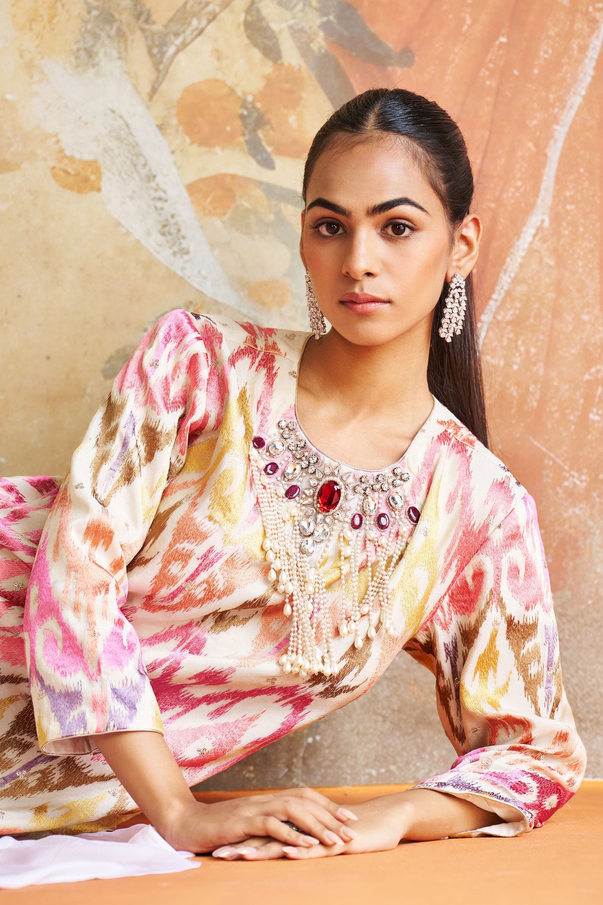 Jeweled Flowy Sharara Set.