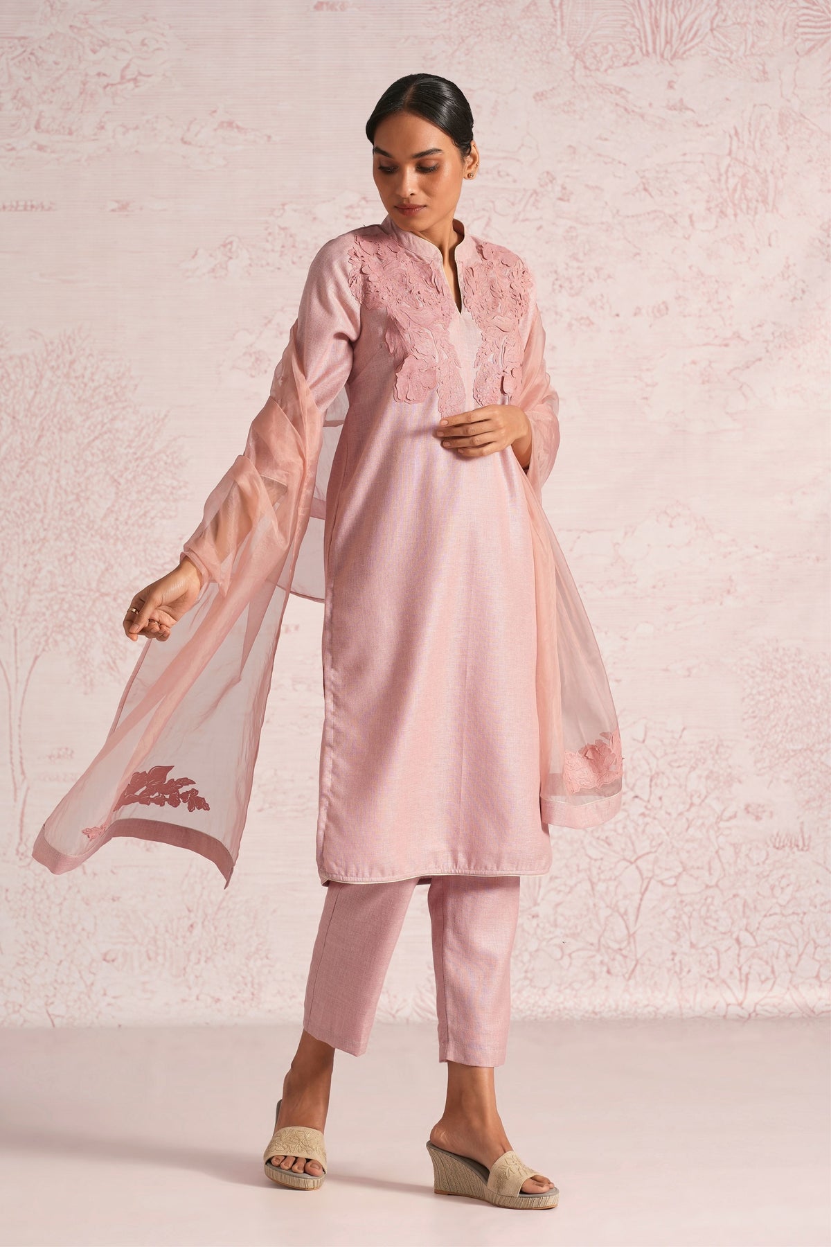 Floral Blush Kurta Set