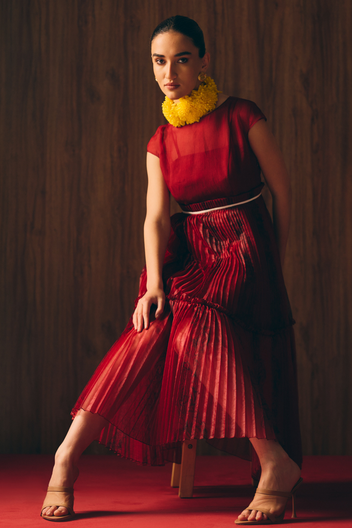 Carmine Red Dress