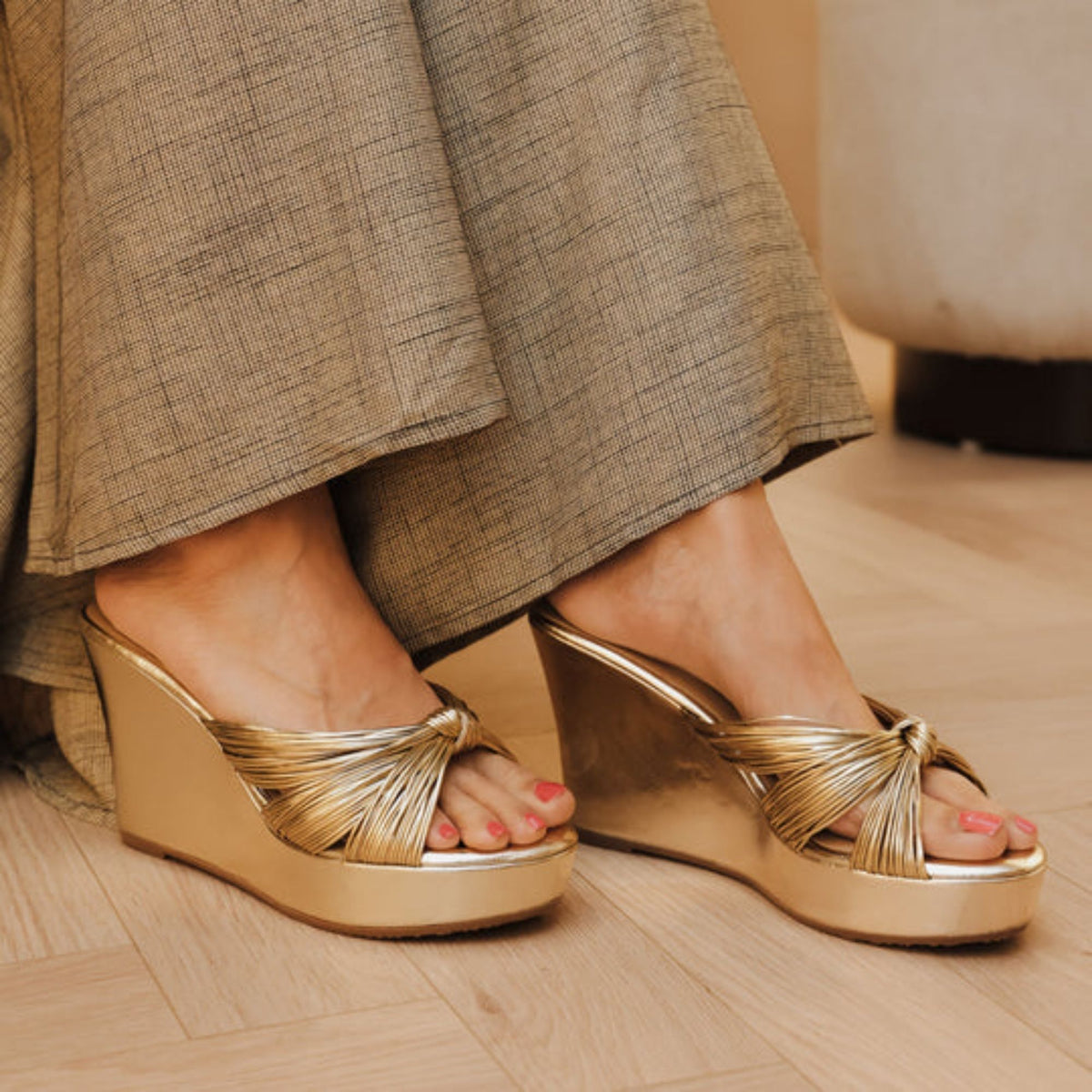 Elyse Gold Wedges