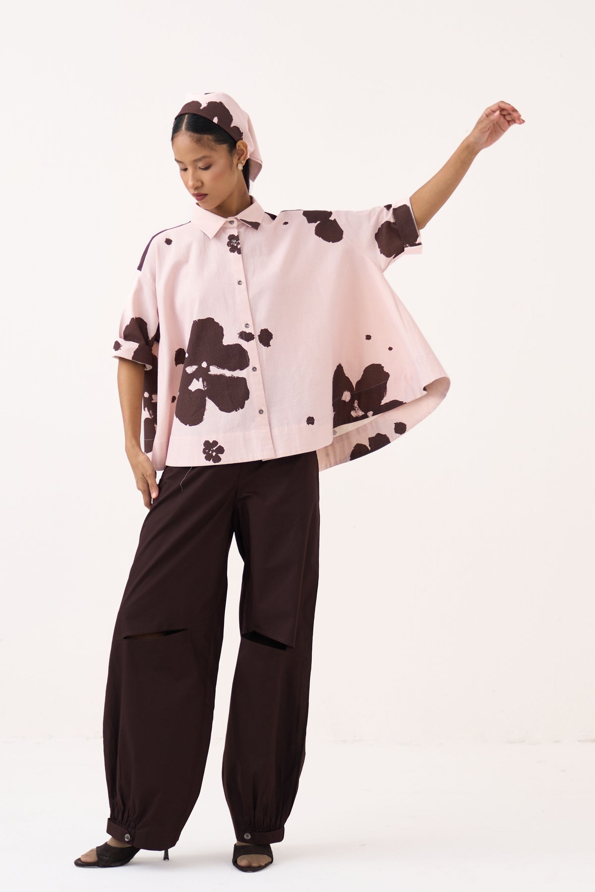 Floral Wide Hem Shirt