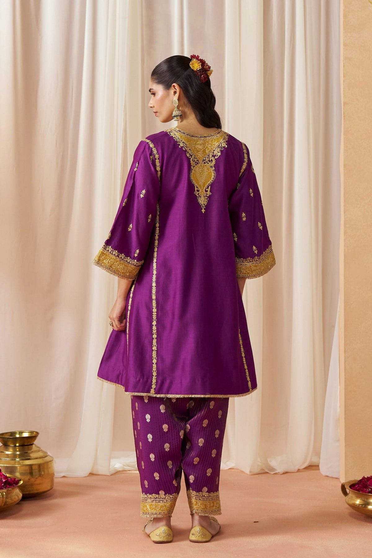 Mahgul Deep Purple Kalidaar Chauga Set