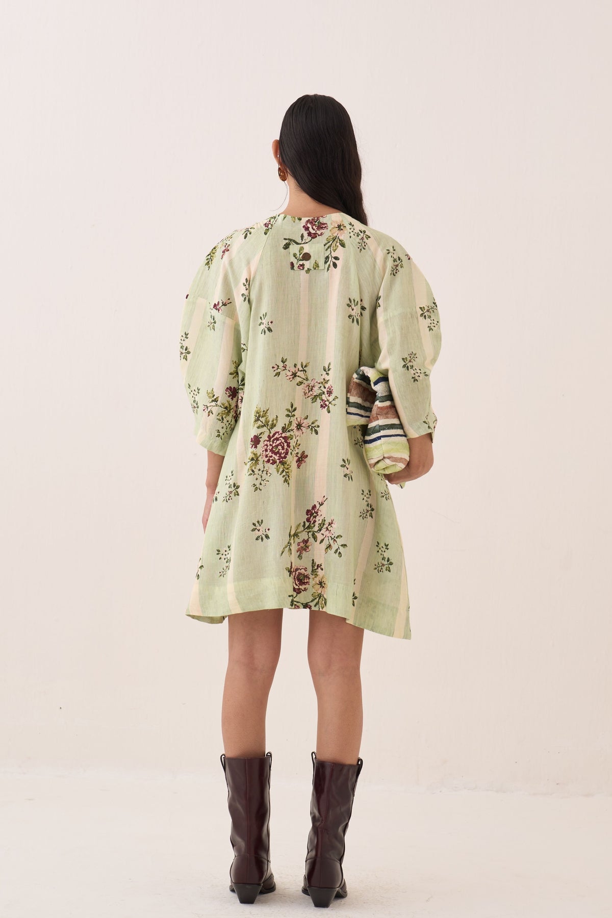 Bagiya Bubble Sleeve Aline Dress