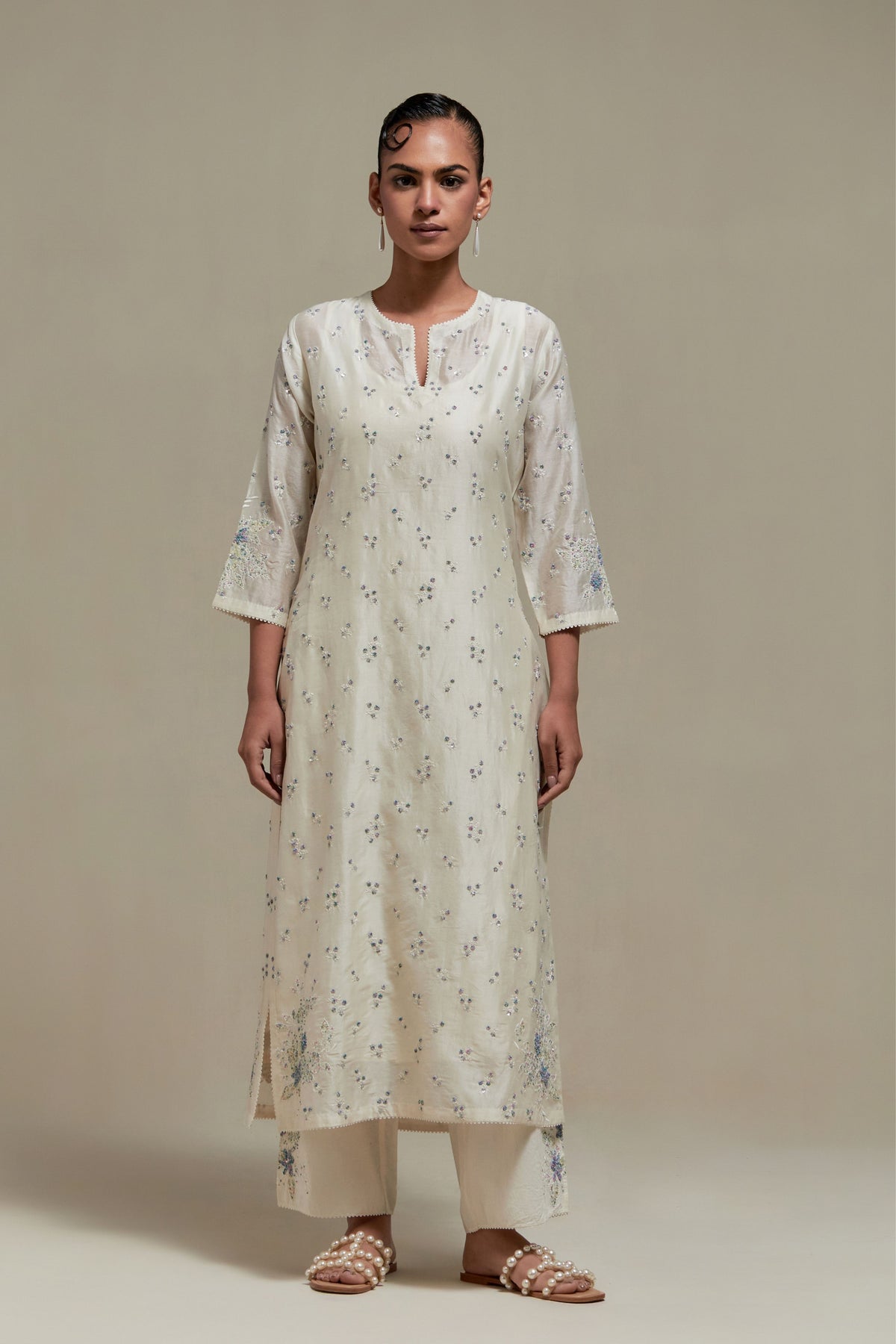 Blue Straight Kurta Set