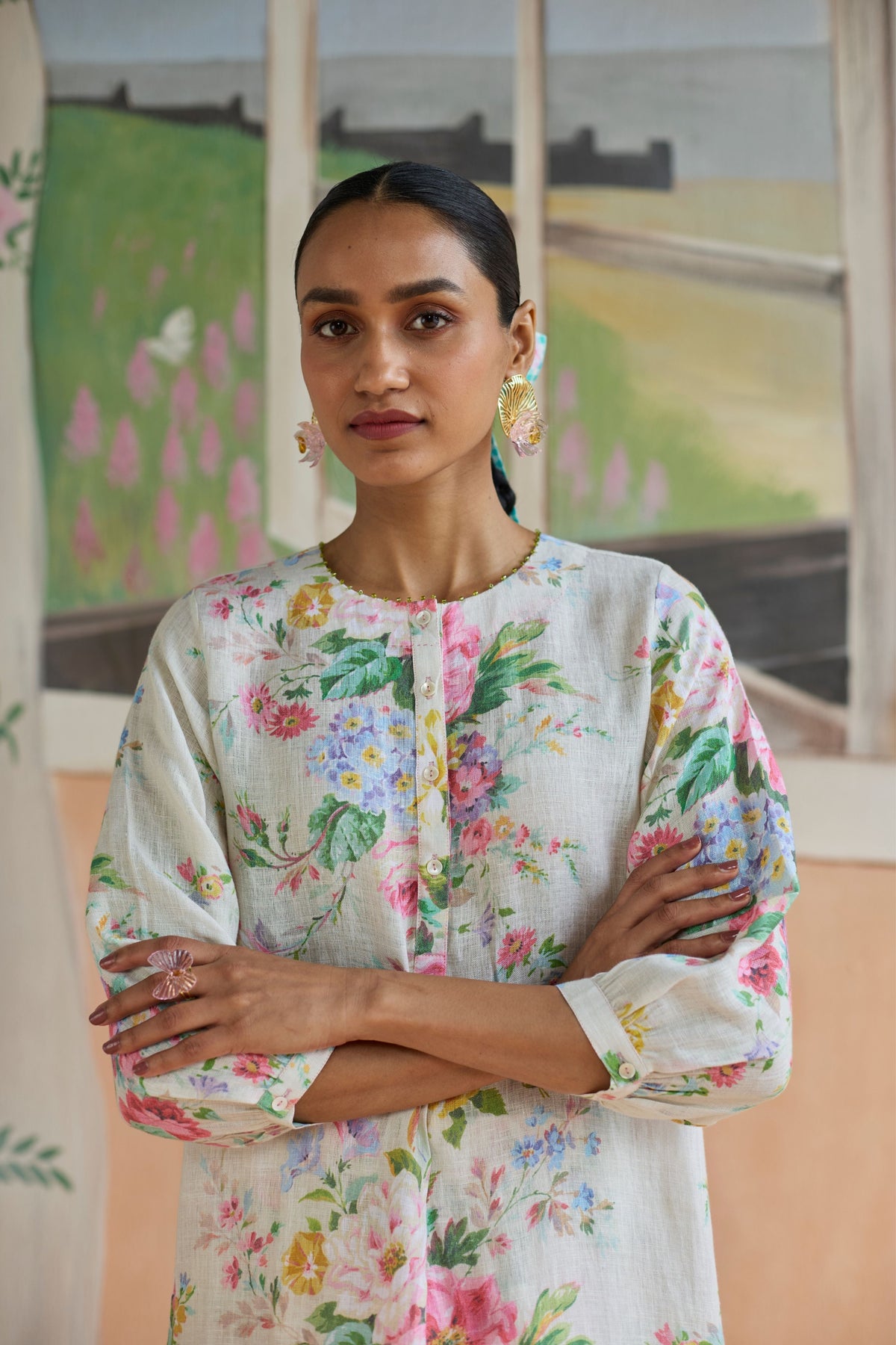 Sunbeam Long Kurta Set Linen