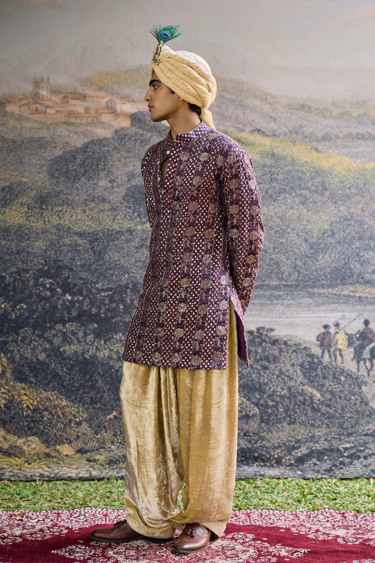 Baijanti Brocade Kurta Set